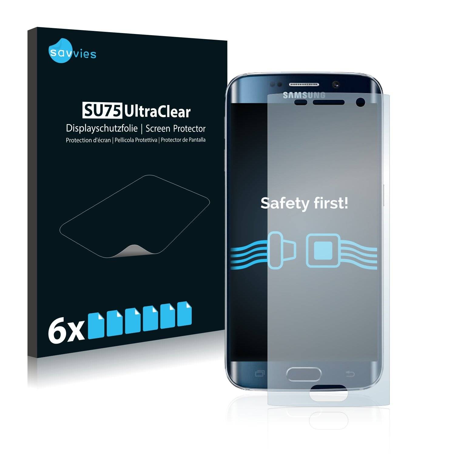 6x Savvies SU75 Displayschutzfolie für Samsung