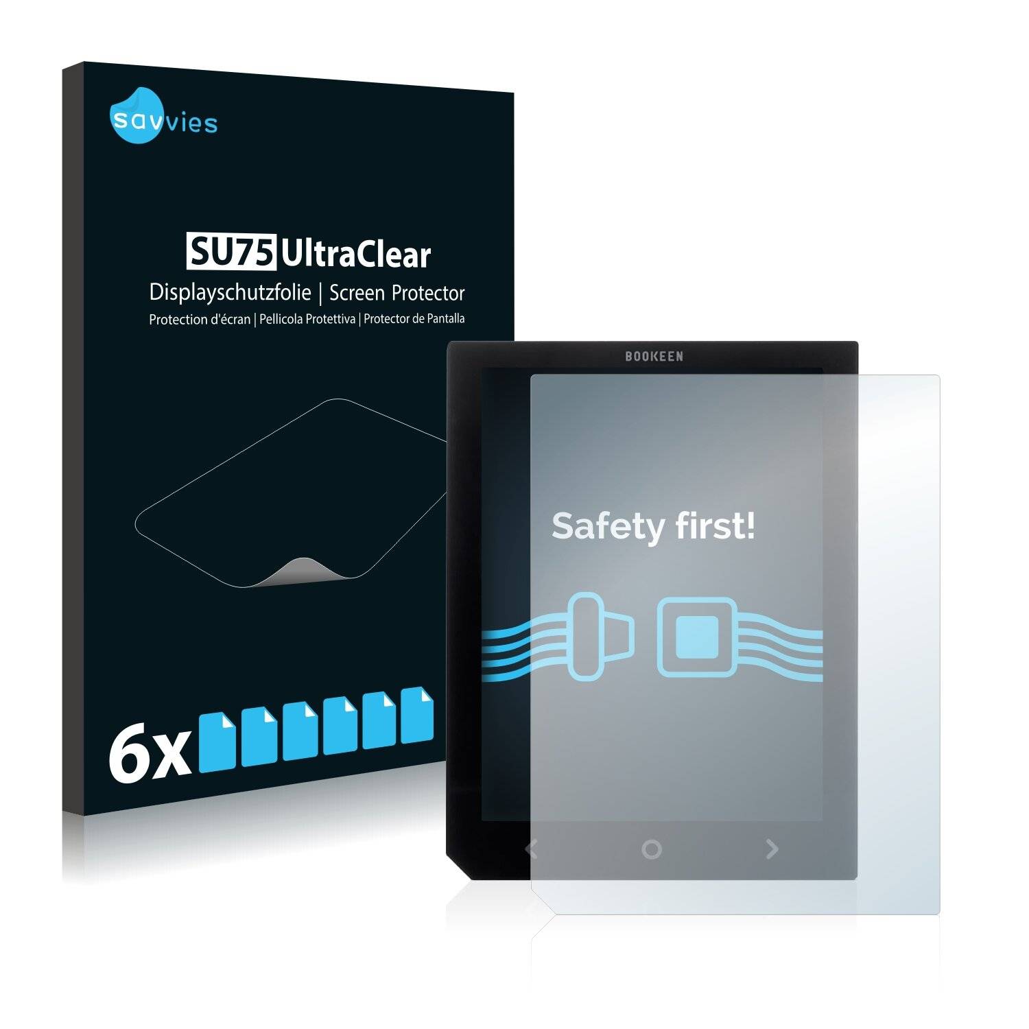 6x Savvies SU75 Displayschutzfolie für Bookeen Cybook