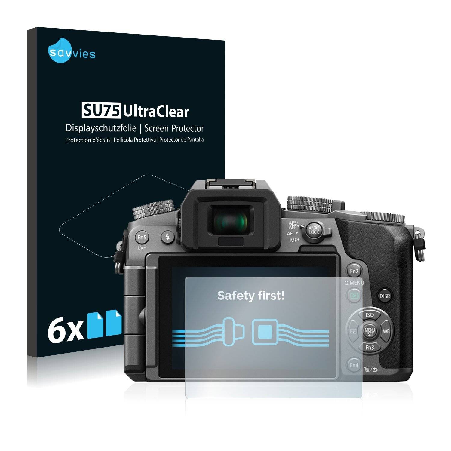 6x Savvies SU75 Displayschutzfolie für Panasonic Lumix