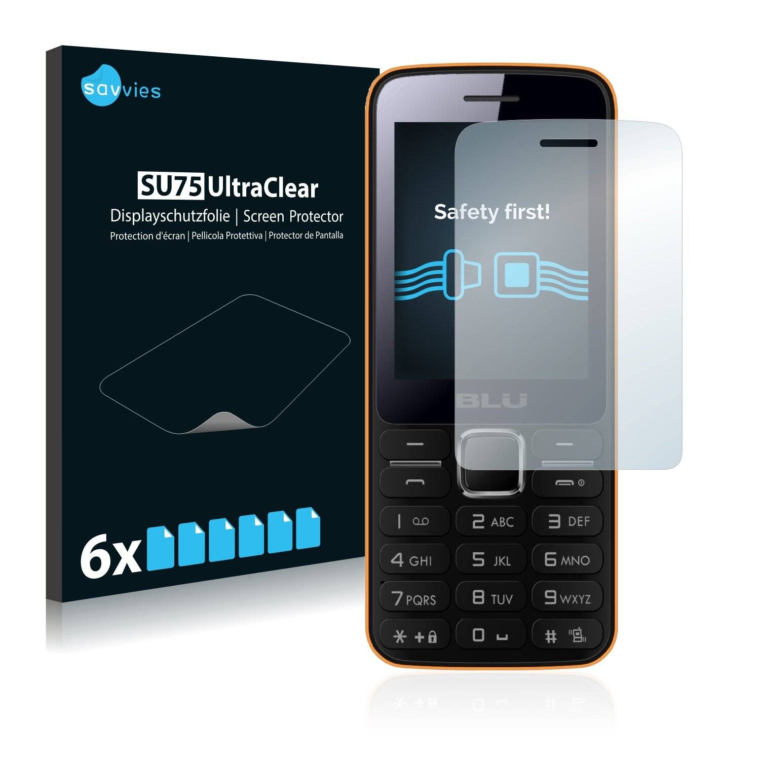6x Savvies SU75 Displayschutzfolie für BLU Janet