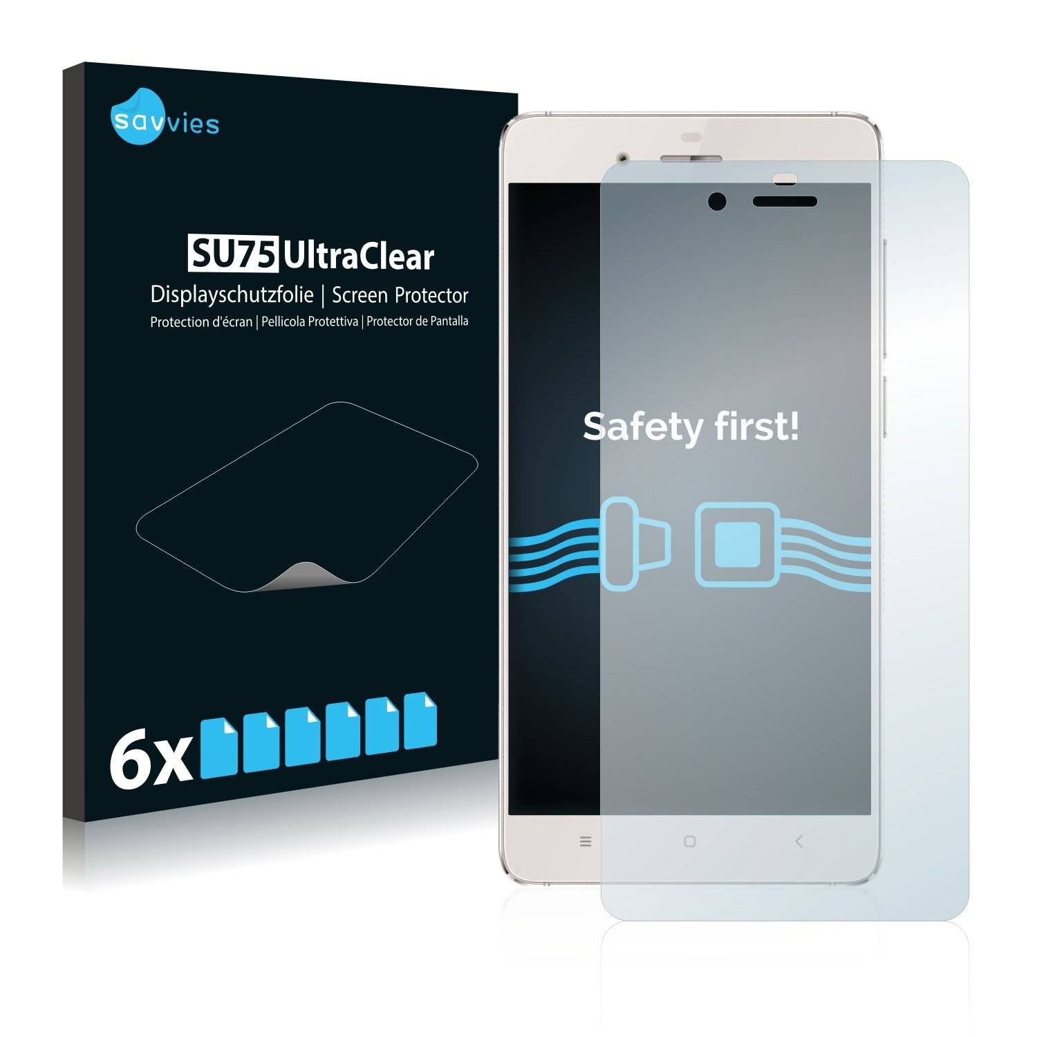 6x Savvies SU75 Displayschutzfolie für Doogee Europa