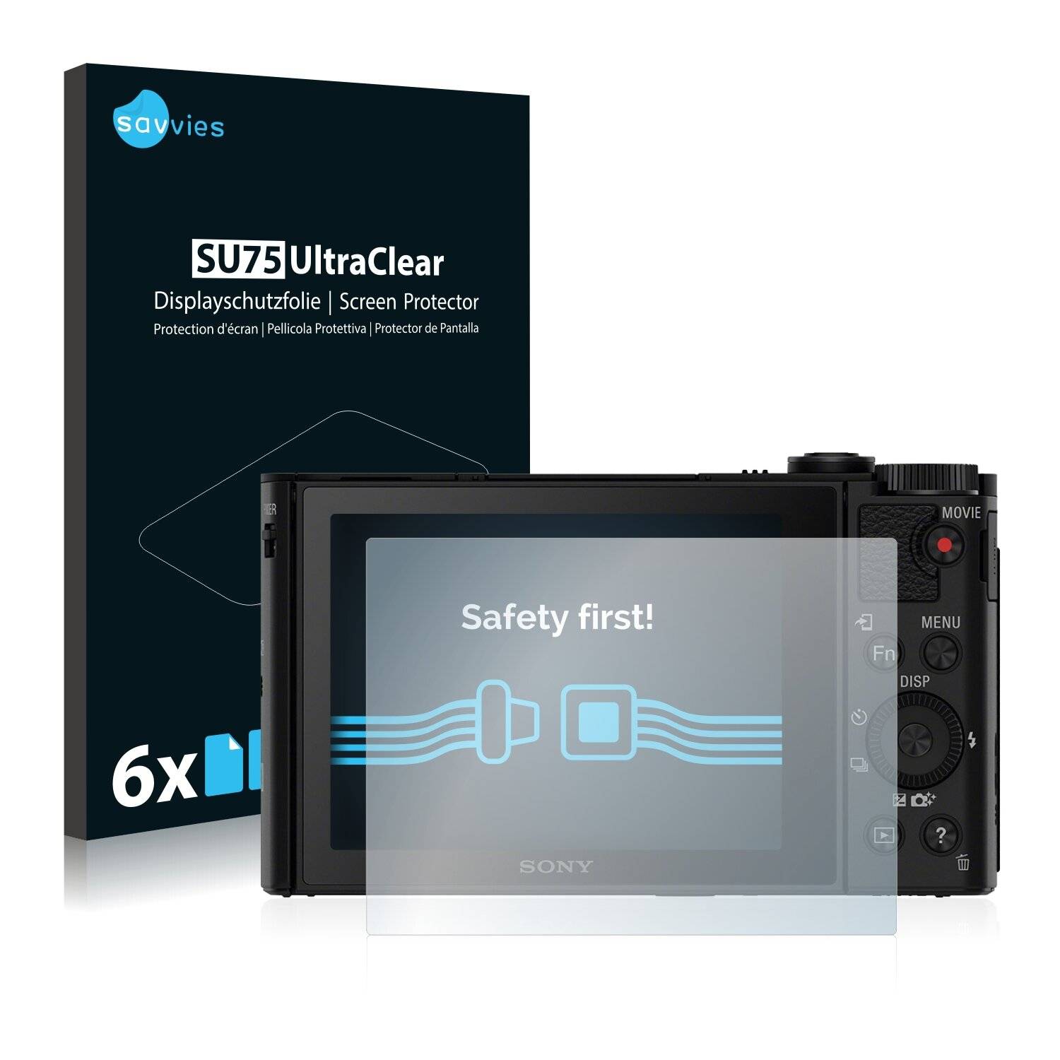 6x Savvies SU75 Displayschutzfolie für Sony Cyber-Shot