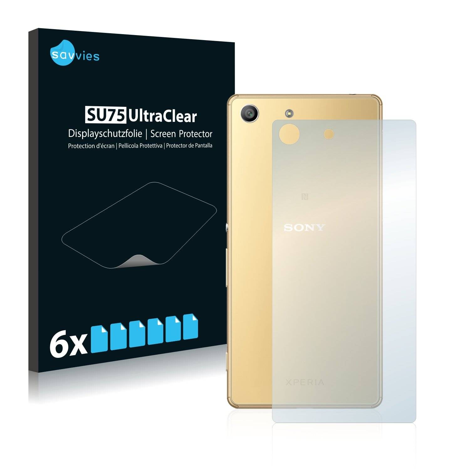 6x Savvies SU75 Displayschutzfolie für Sony Xperia M5