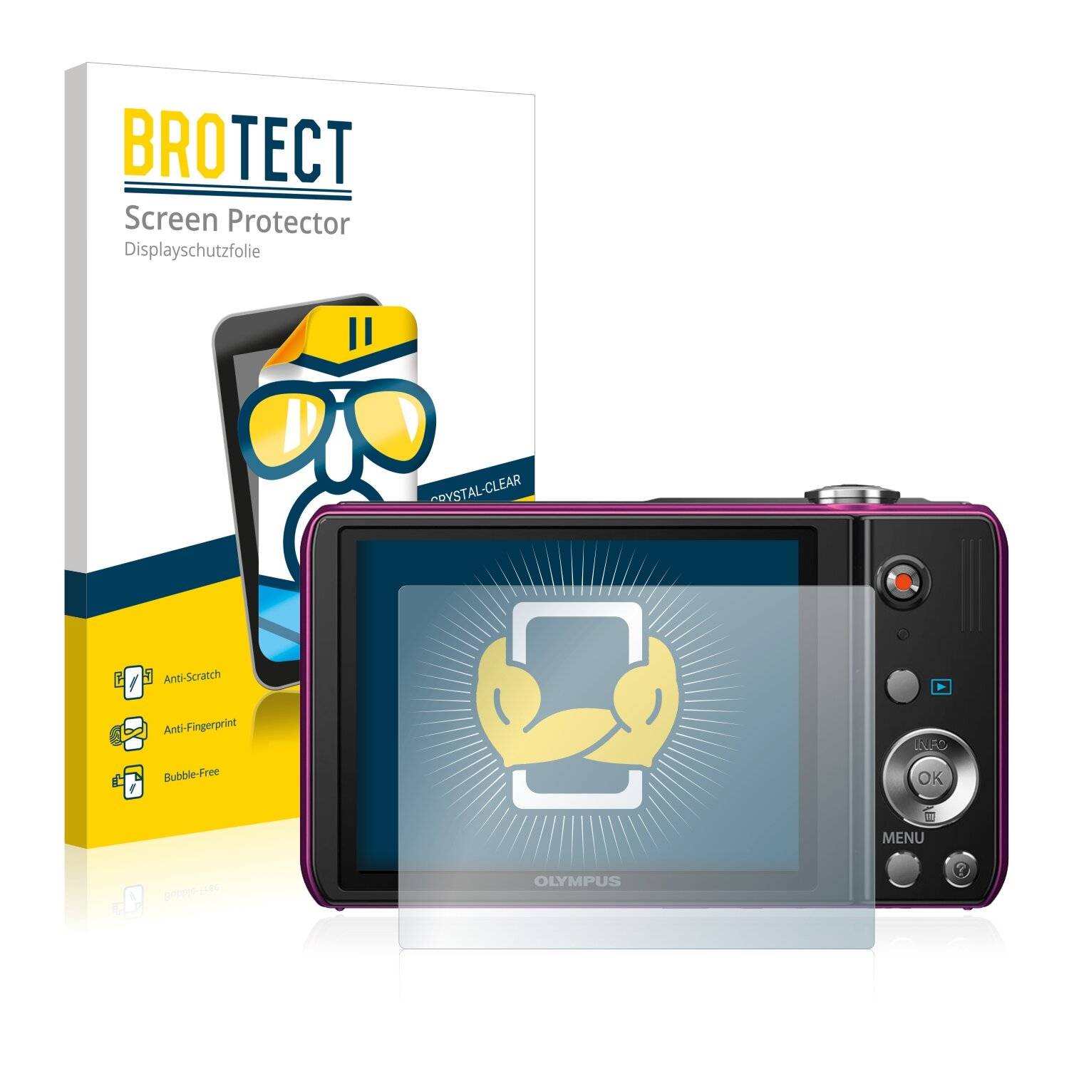 2x BROTECT HD-Clear Displayschutzfolie für Olympus VR-310