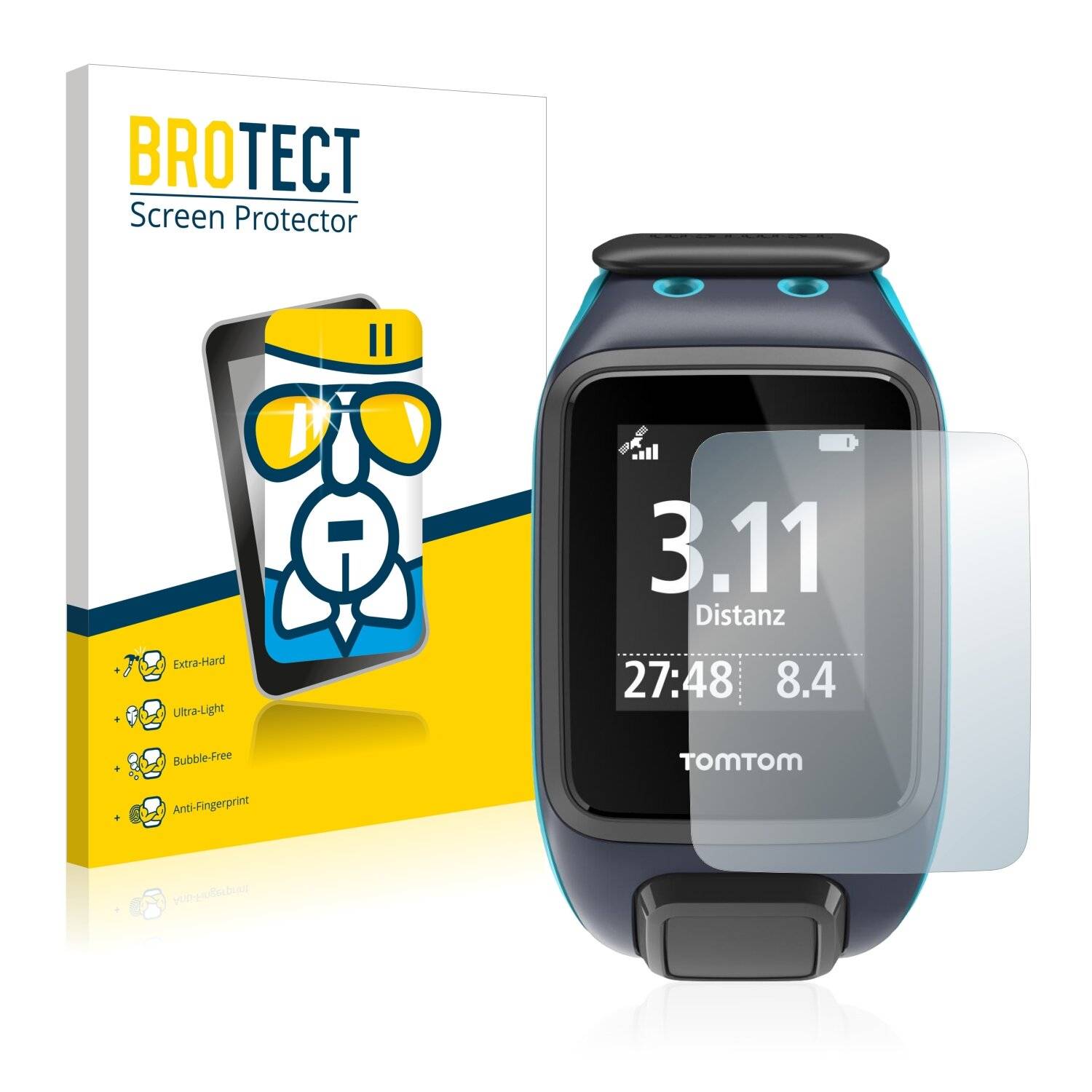 BROTECT AirGlass Schutzglas Folie für TomTom Runner
