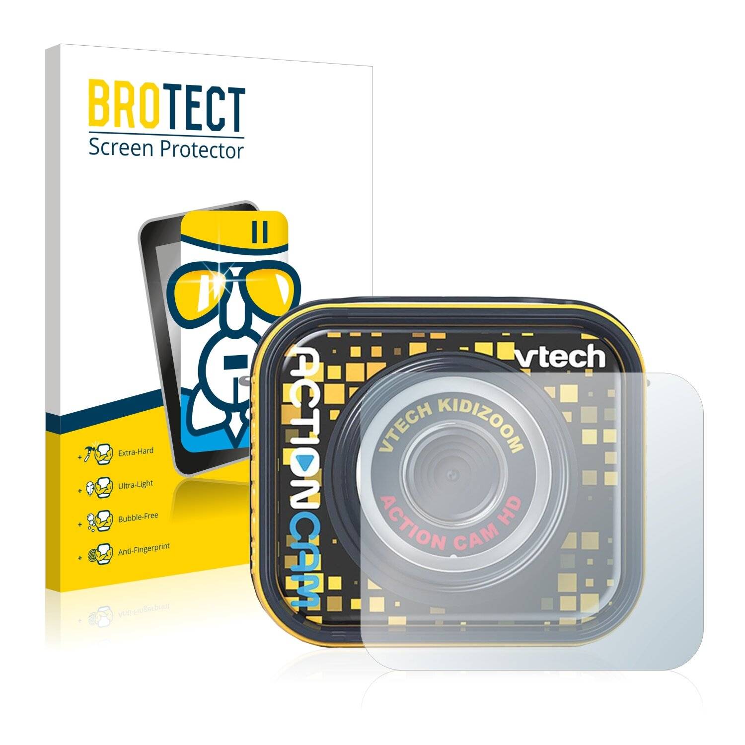 BROTECT AirGlass Schutzglas Folie für Vtech Kidizoom Action Cam