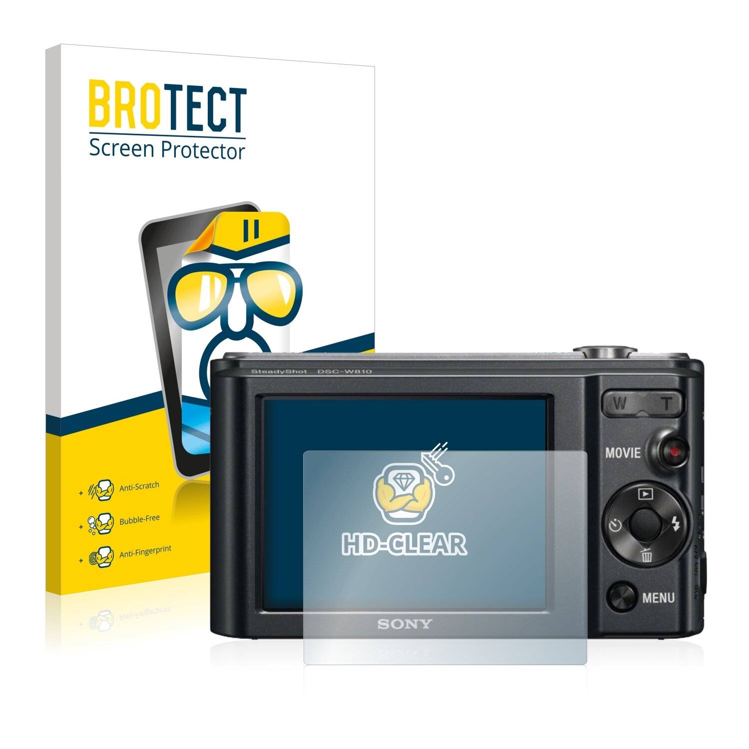2x BROTECT HD-Clear Displayschutzfolie für Sony Cyber-Shot