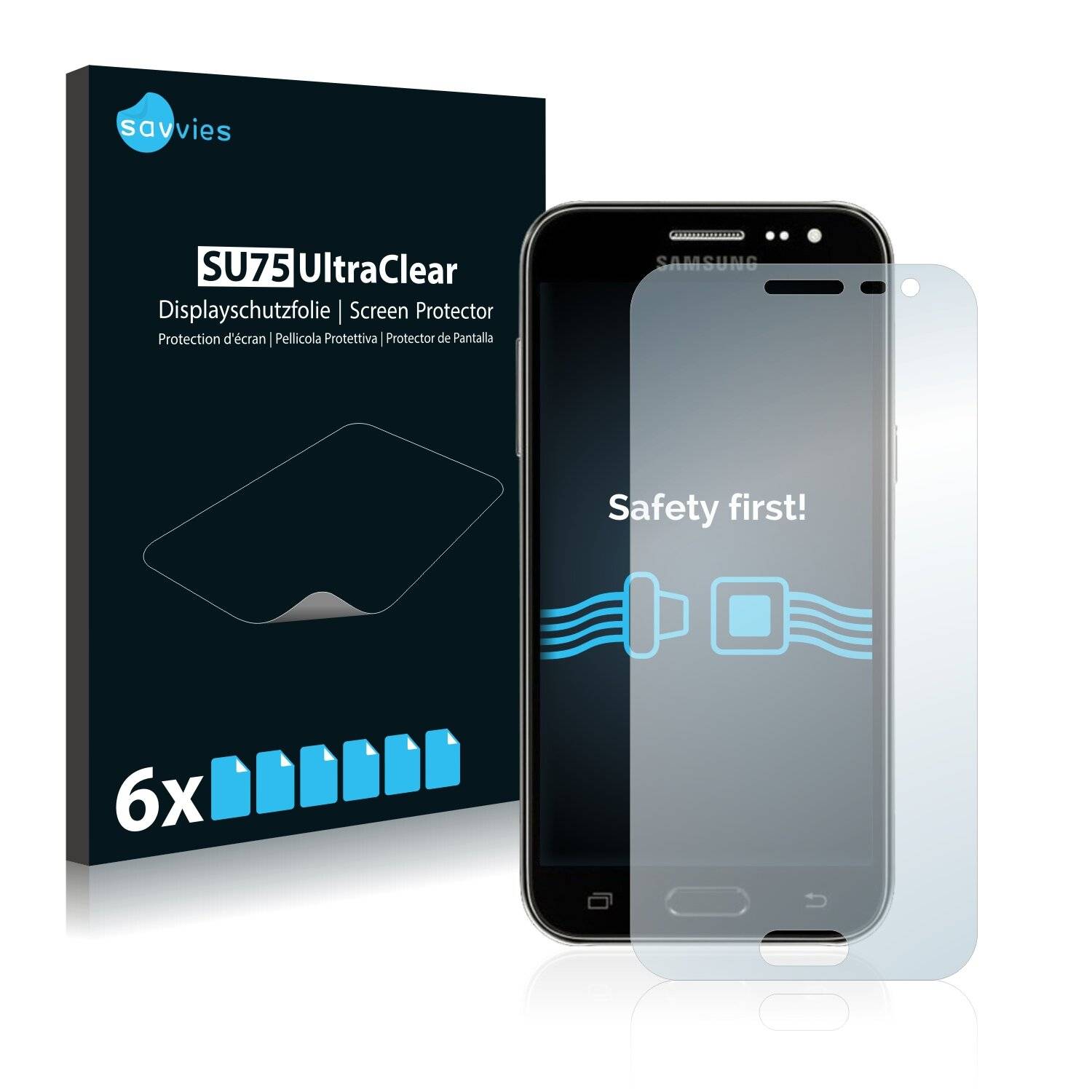 6x Savvies SU75 Displayschutzfolie für Samsung Galaxy