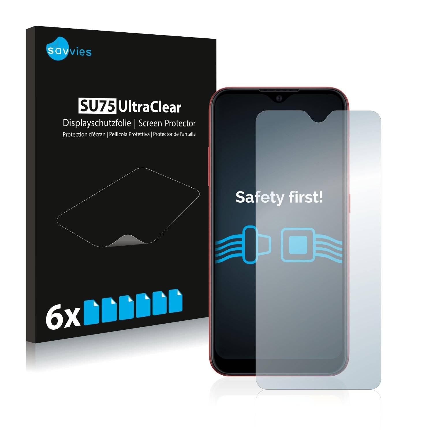 6x Savvies SU75 Displayschutzfolie für Samsung Galaxy