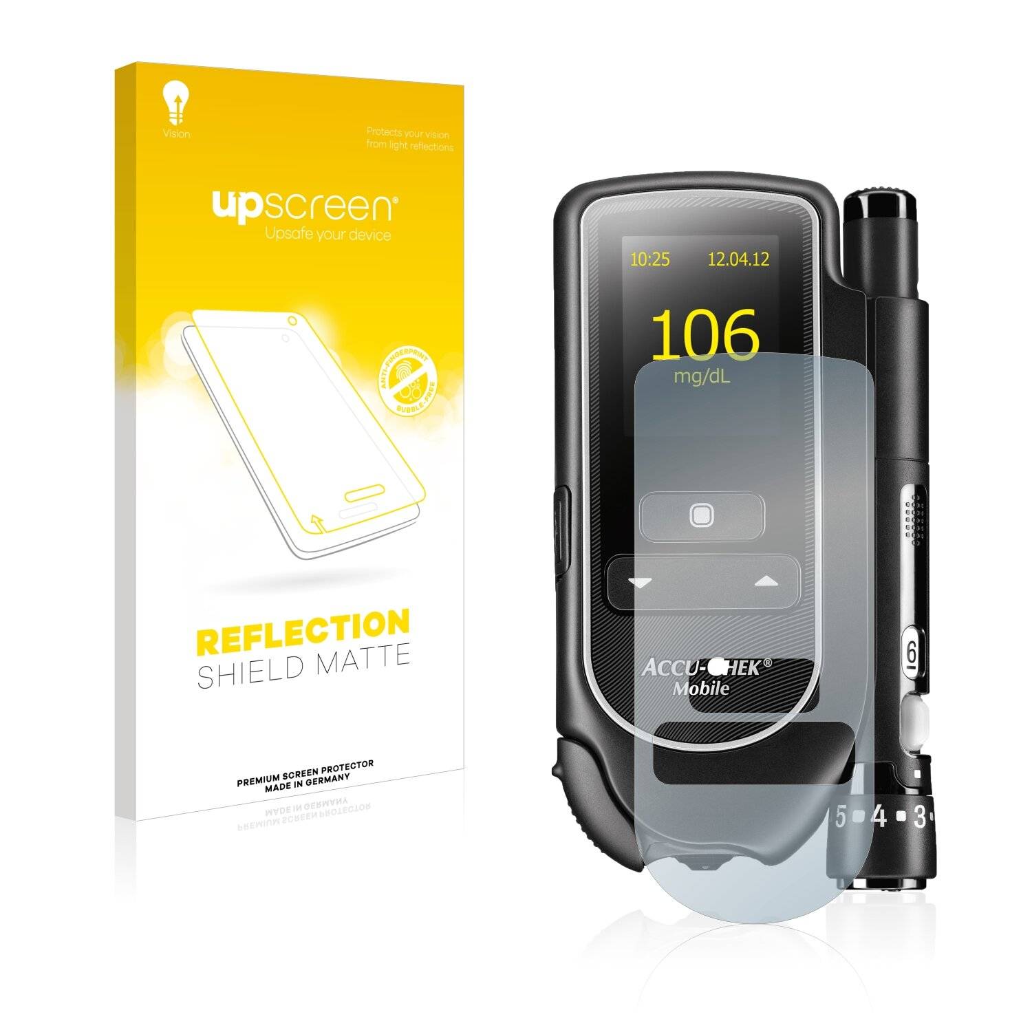 upscreen Reflection Shield Matte Premium Displayschutzfolie für Accu-Chek