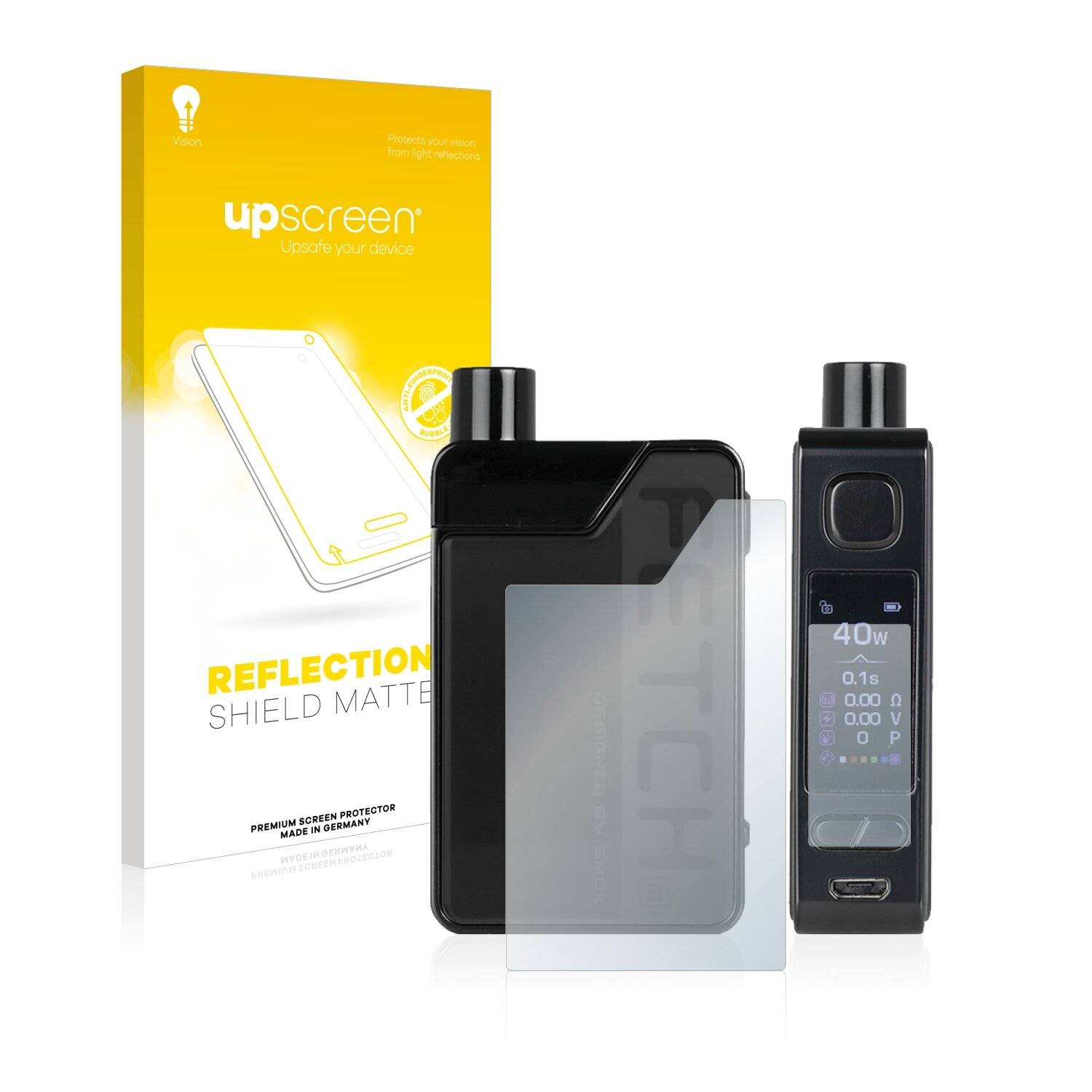 upscreen Reflection Shield Matte Premium Displayschutzfolie für Smok Fetch Mini