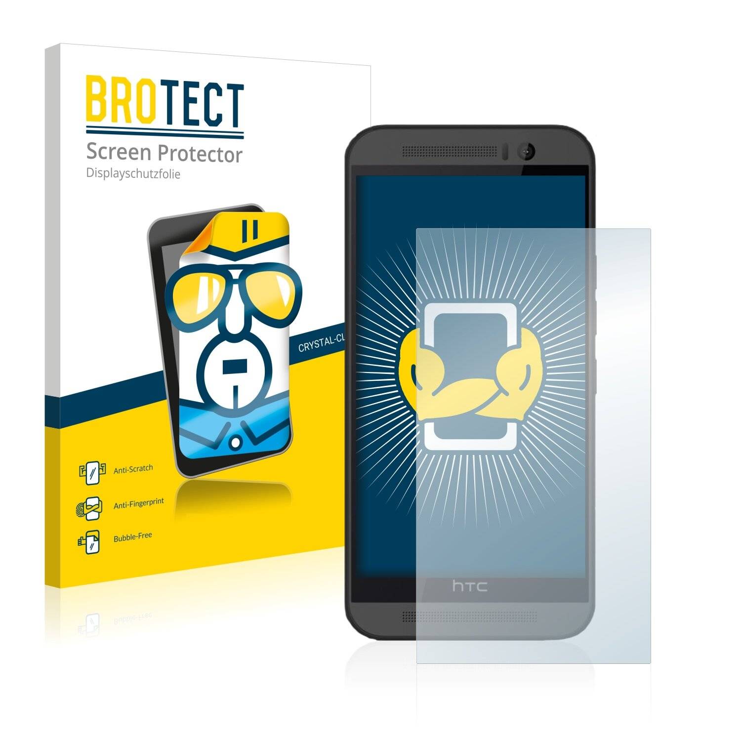 2x BROTECT HD-Clear Displayschutzfolie für HTC One