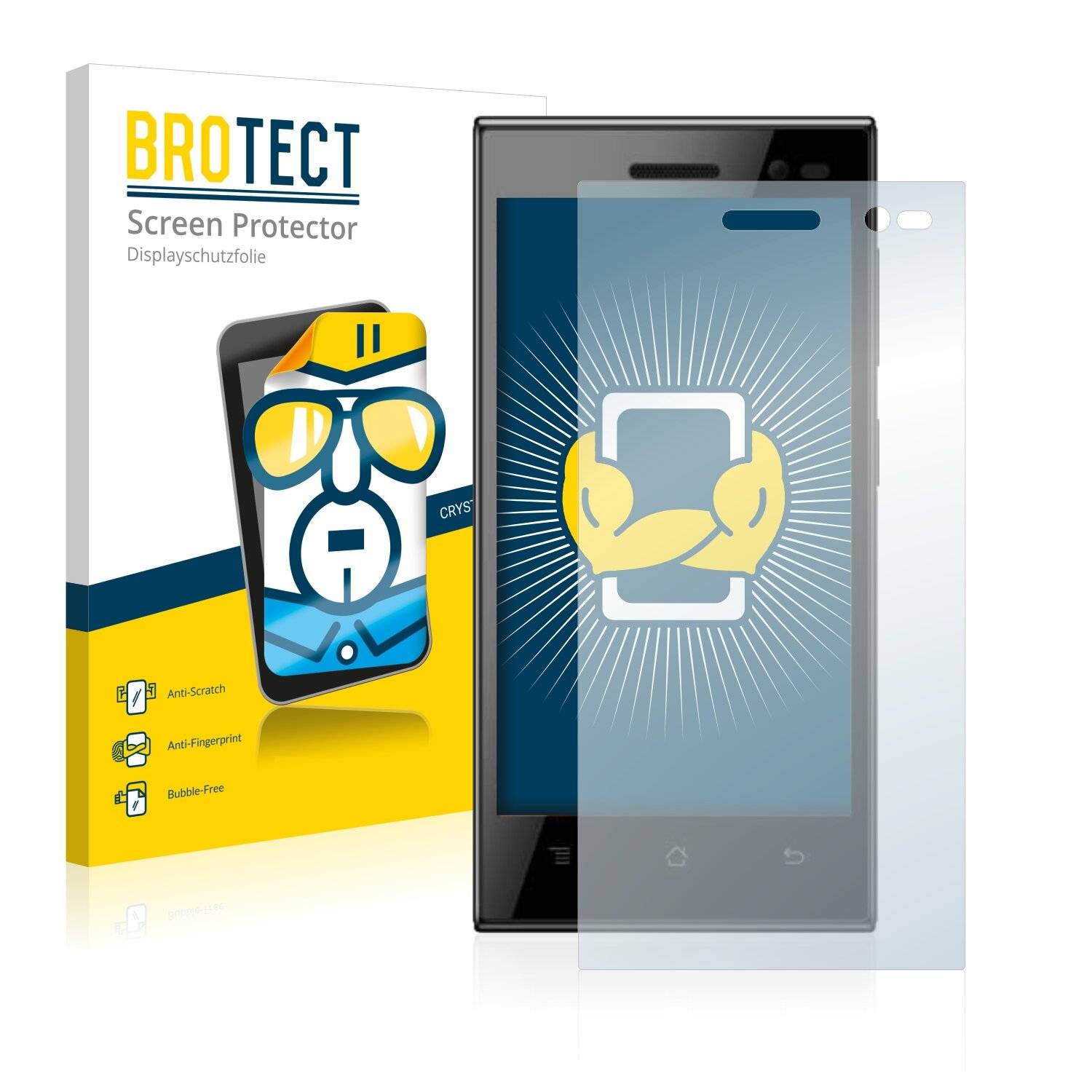 2x BROTECT HD-Clear Displayschutzfolie für Prestigio Muze