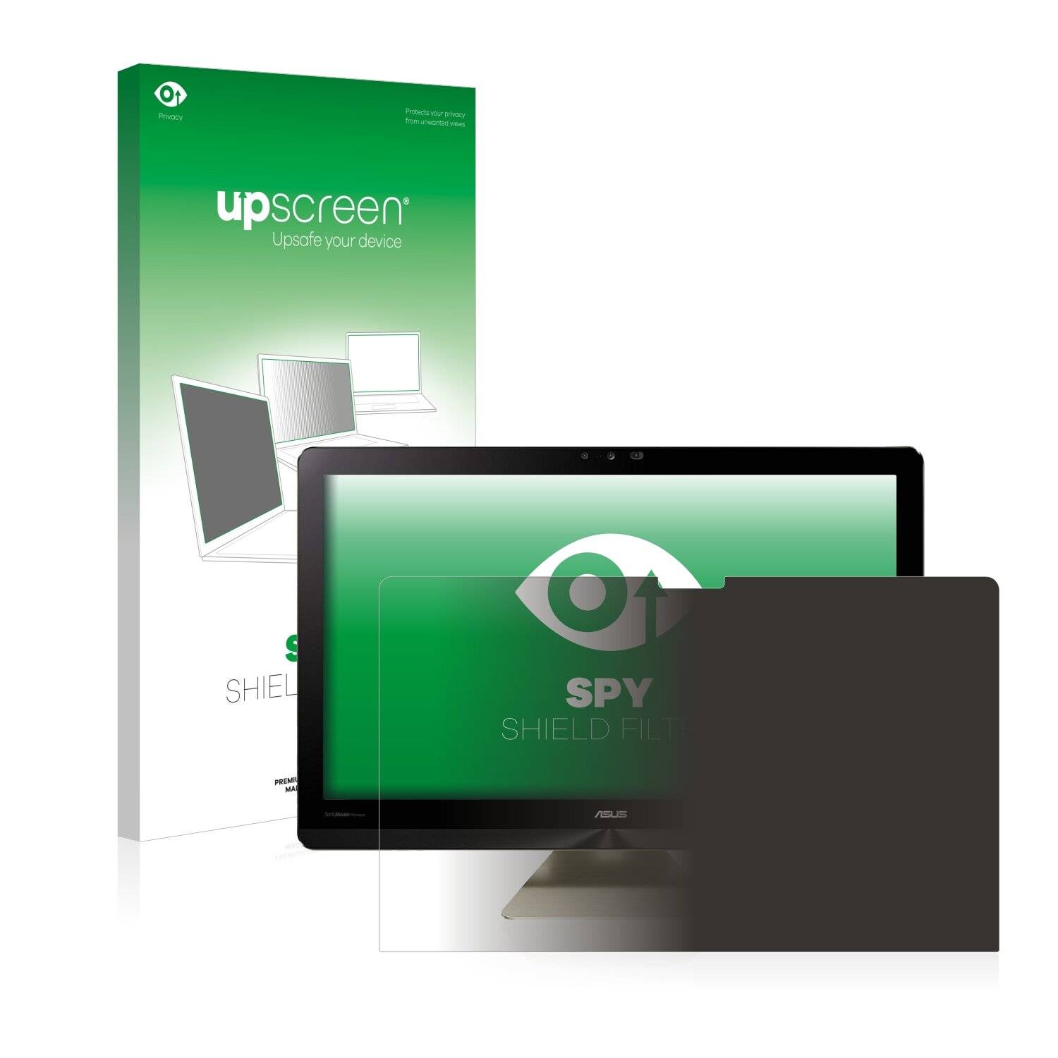 upscreen Spy Shield Filter Premium Blickschutzfilter für Asus Zen AiO Pro