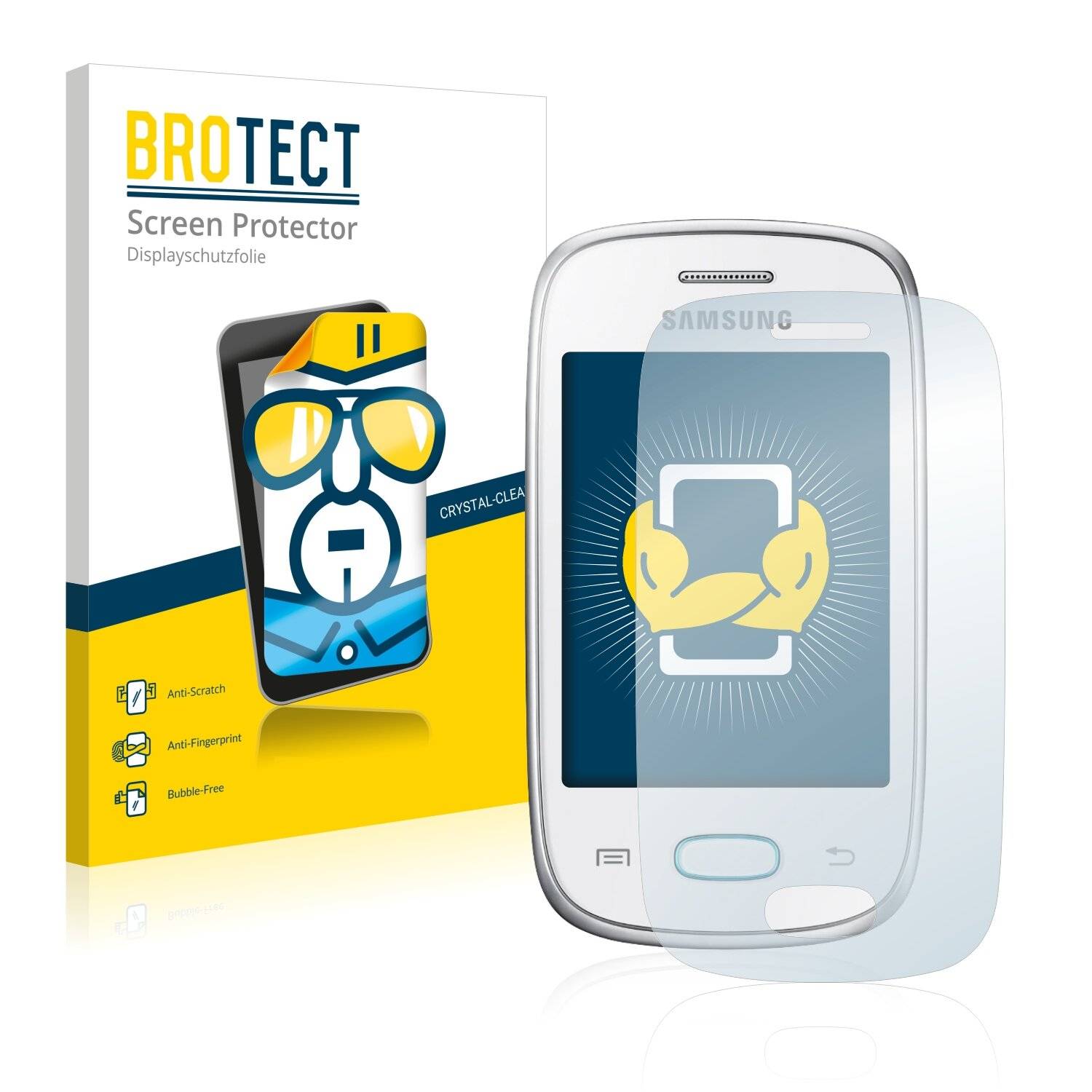 2x BROTECT HD-Clear Displayschutzfolie für Samsung Galaxy Pocket Neo