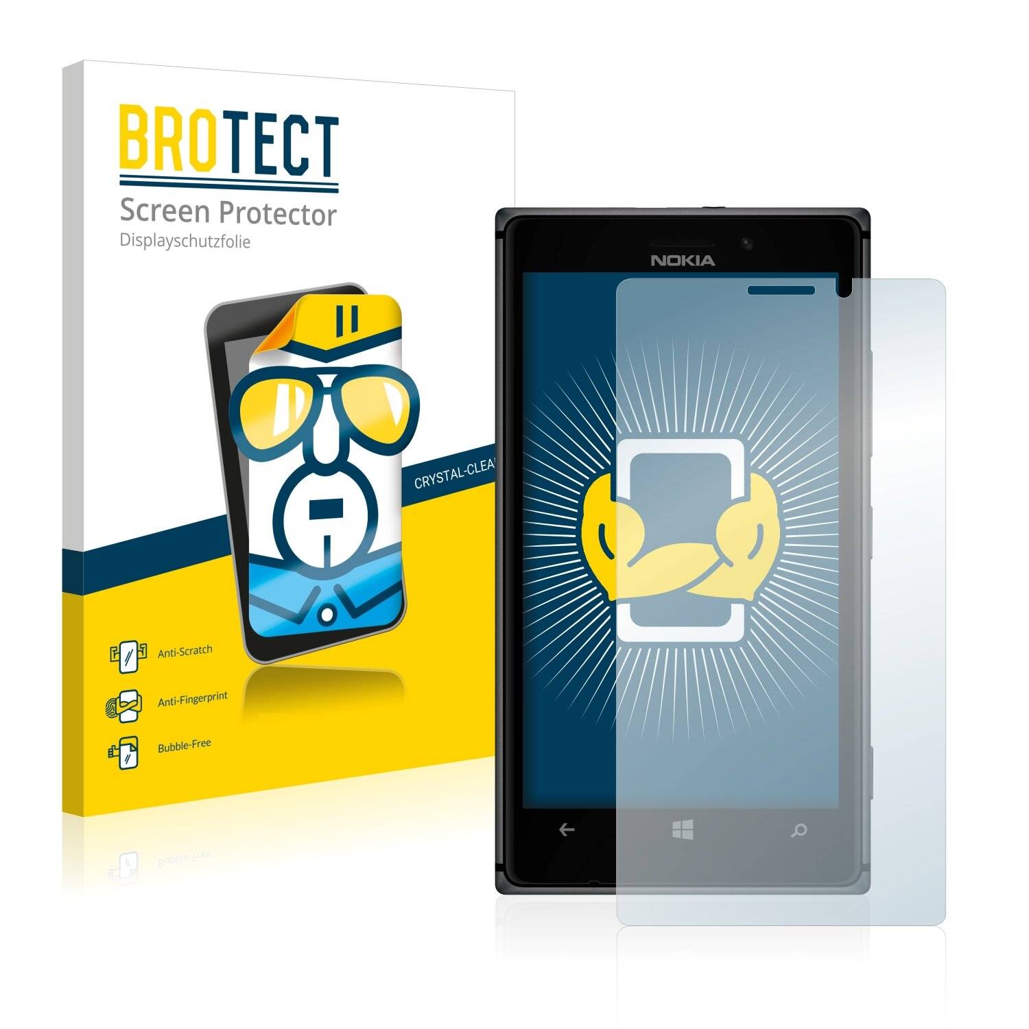 2x BROTECT HD-Clear Displayschutzfolie für Nokia Lumia