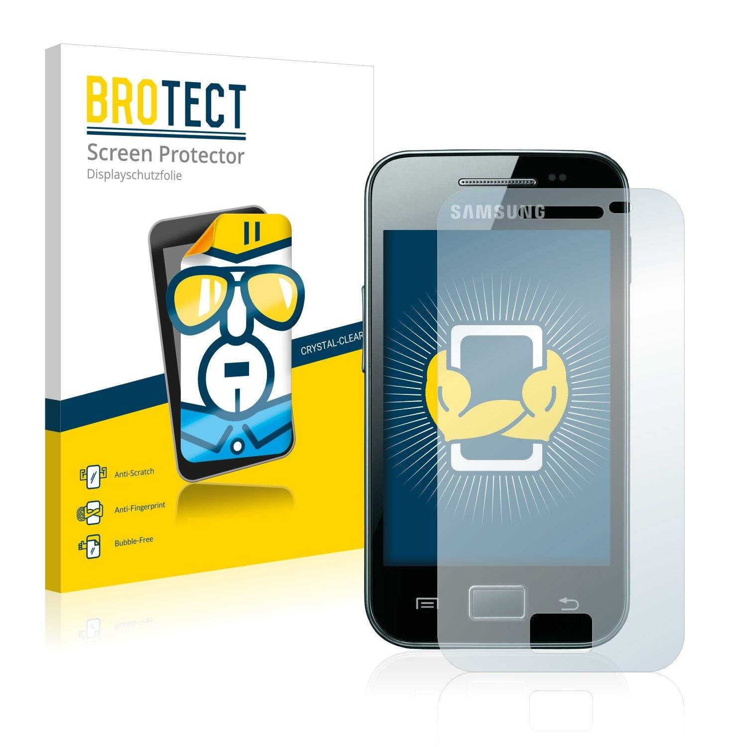 2x BROTECT HD-Clear Displayschutzfolie für Samsung Galaxy Ace