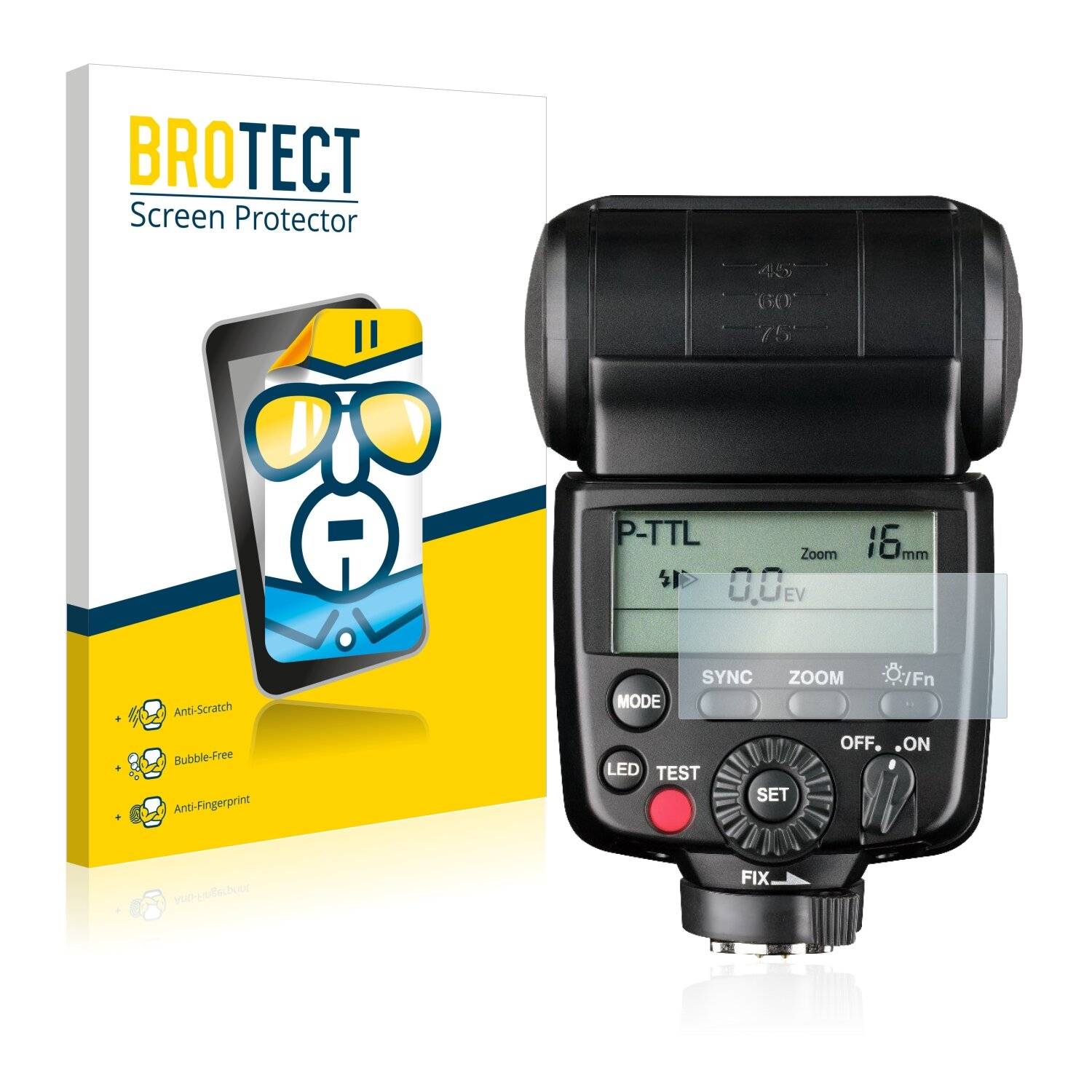 2x BROTECT HD-Clear Displayschutzfolie für Pentax AF-540 FGZ
