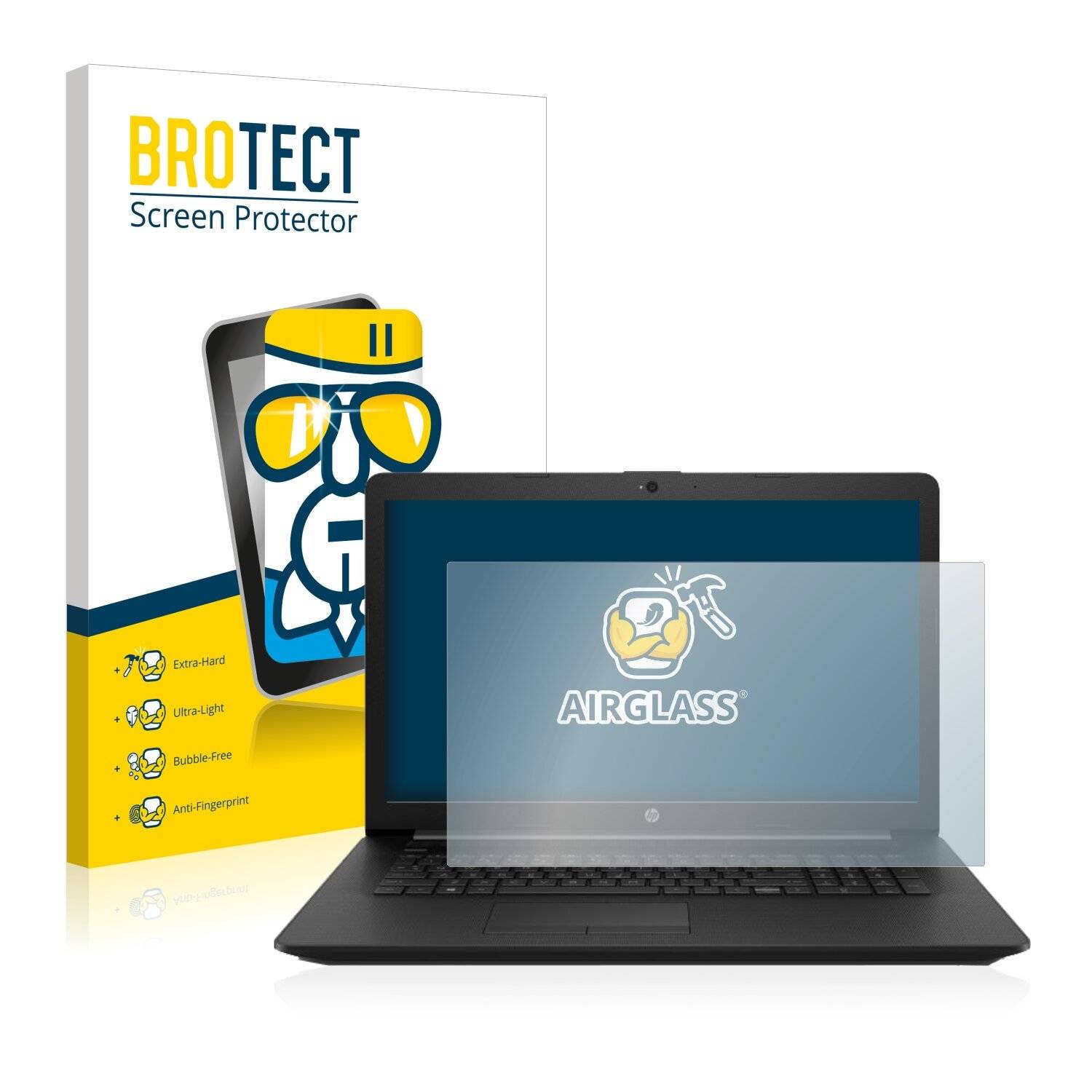 BROTECT AirGlass Schutzglas Folie für HP Notebook