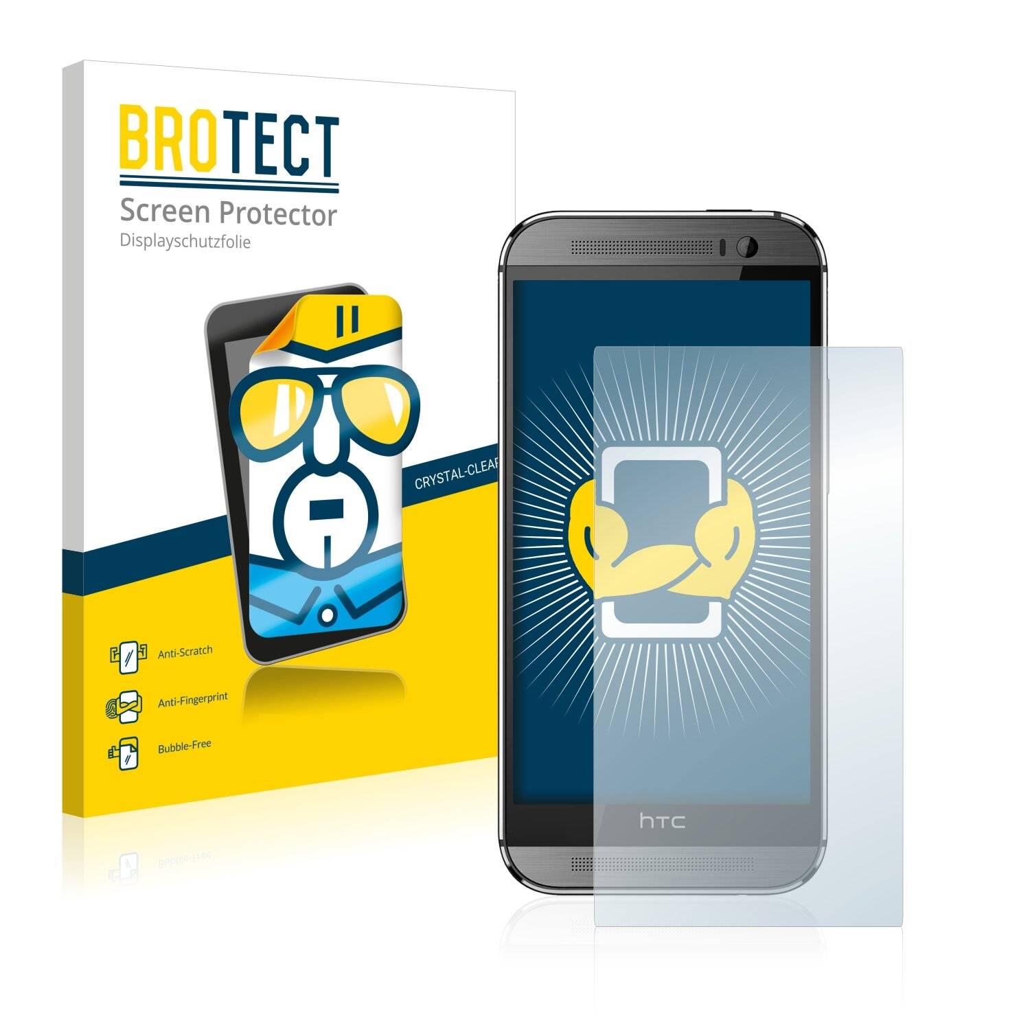 2x BROTECT HD-Clear Displayschutzfolie für HTC One