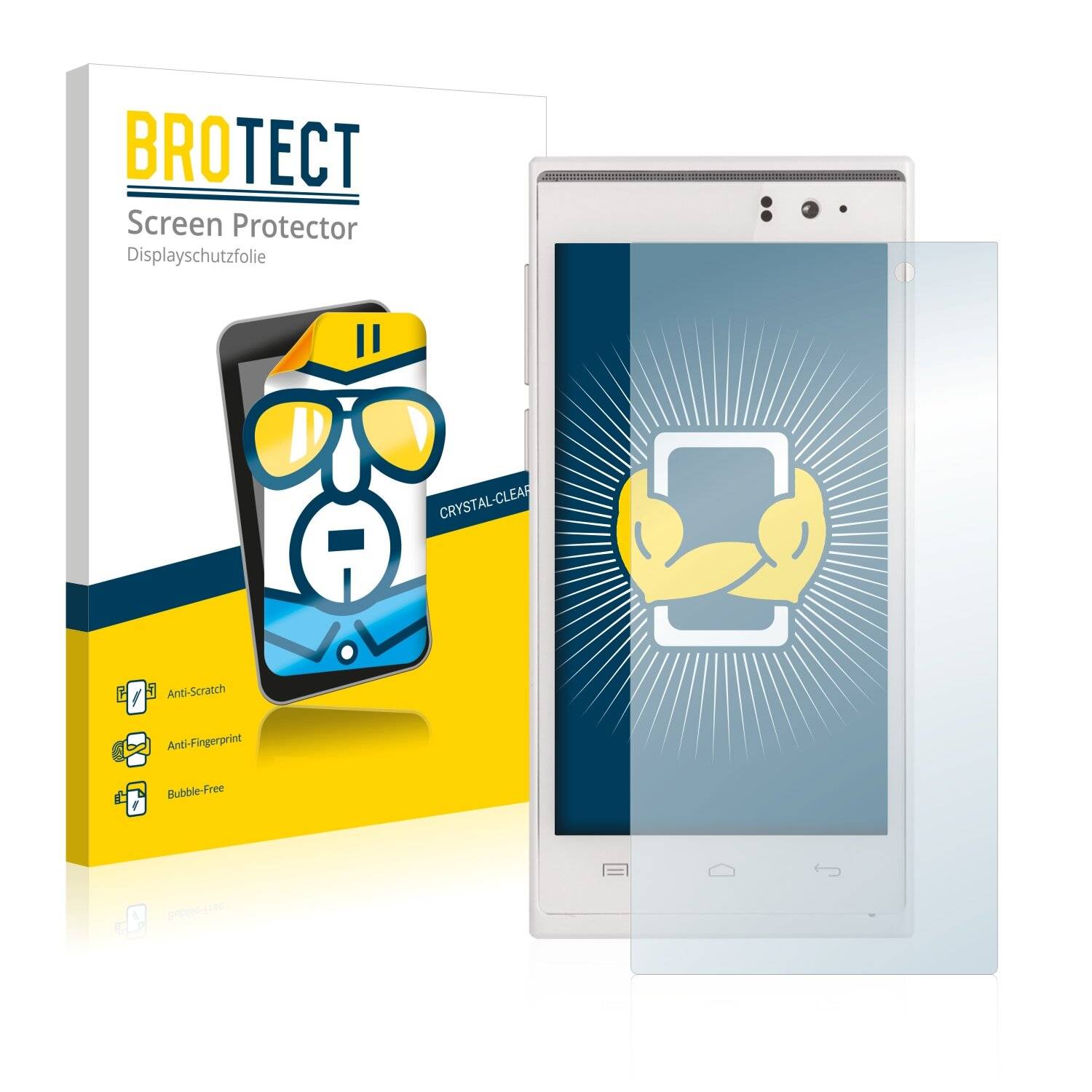 2x BROTECT HD-Clear Displayschutzfolie für Prestigio MultiPhone 5455
