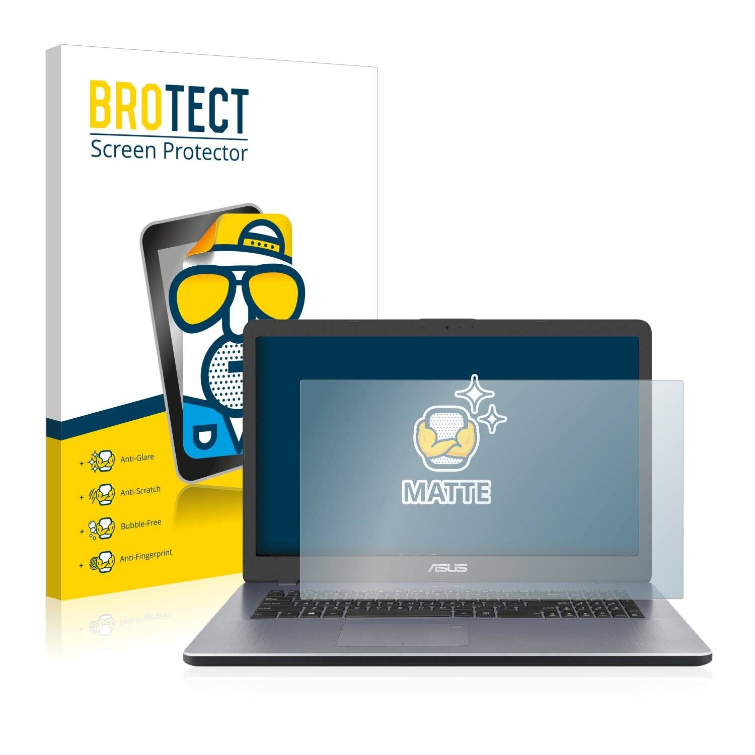 BROTECT Matte Displayschutzfolie für Asus VivoBook 17 F705UA-BX832T - Entspiegelt,