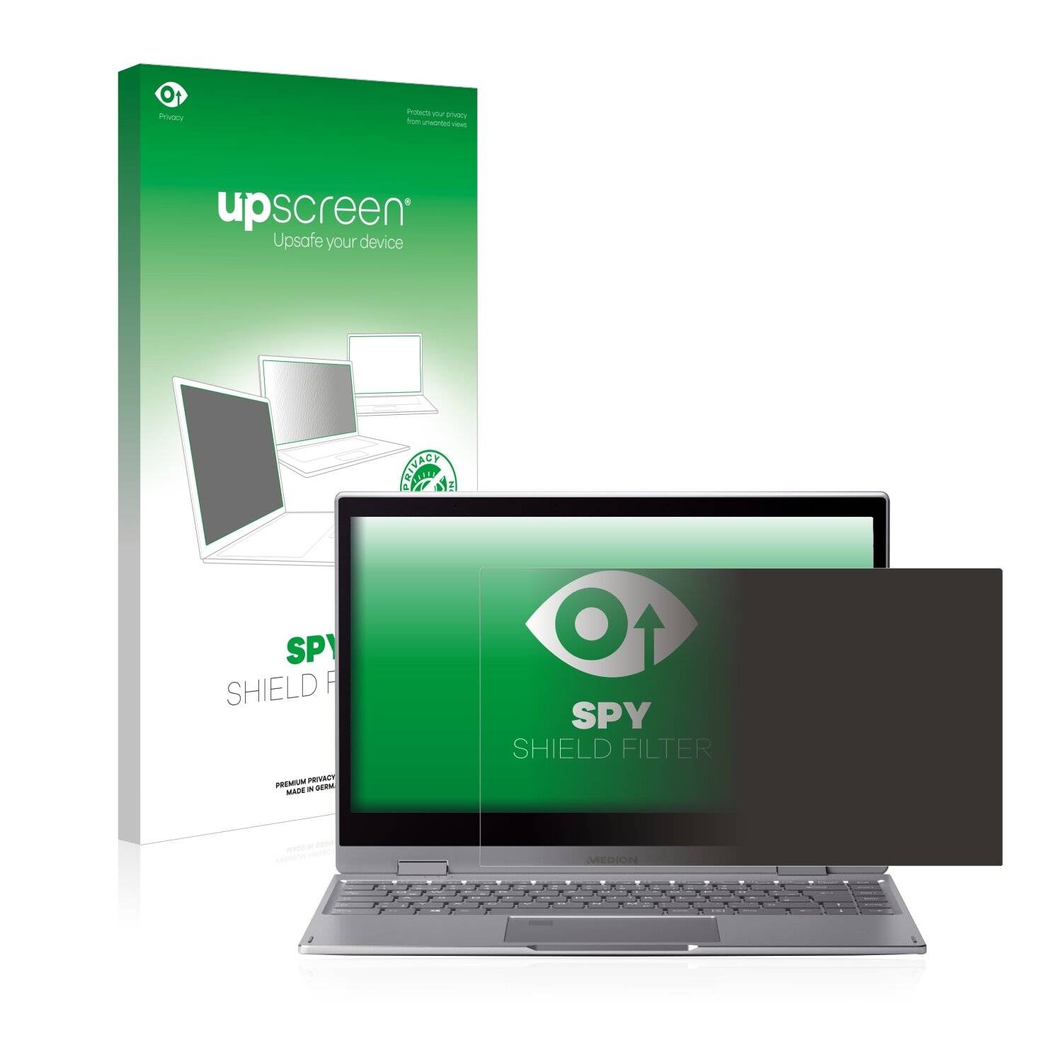 upscreen Spy Shield Filter Premium Blickschutzfilter für Medion Akoya