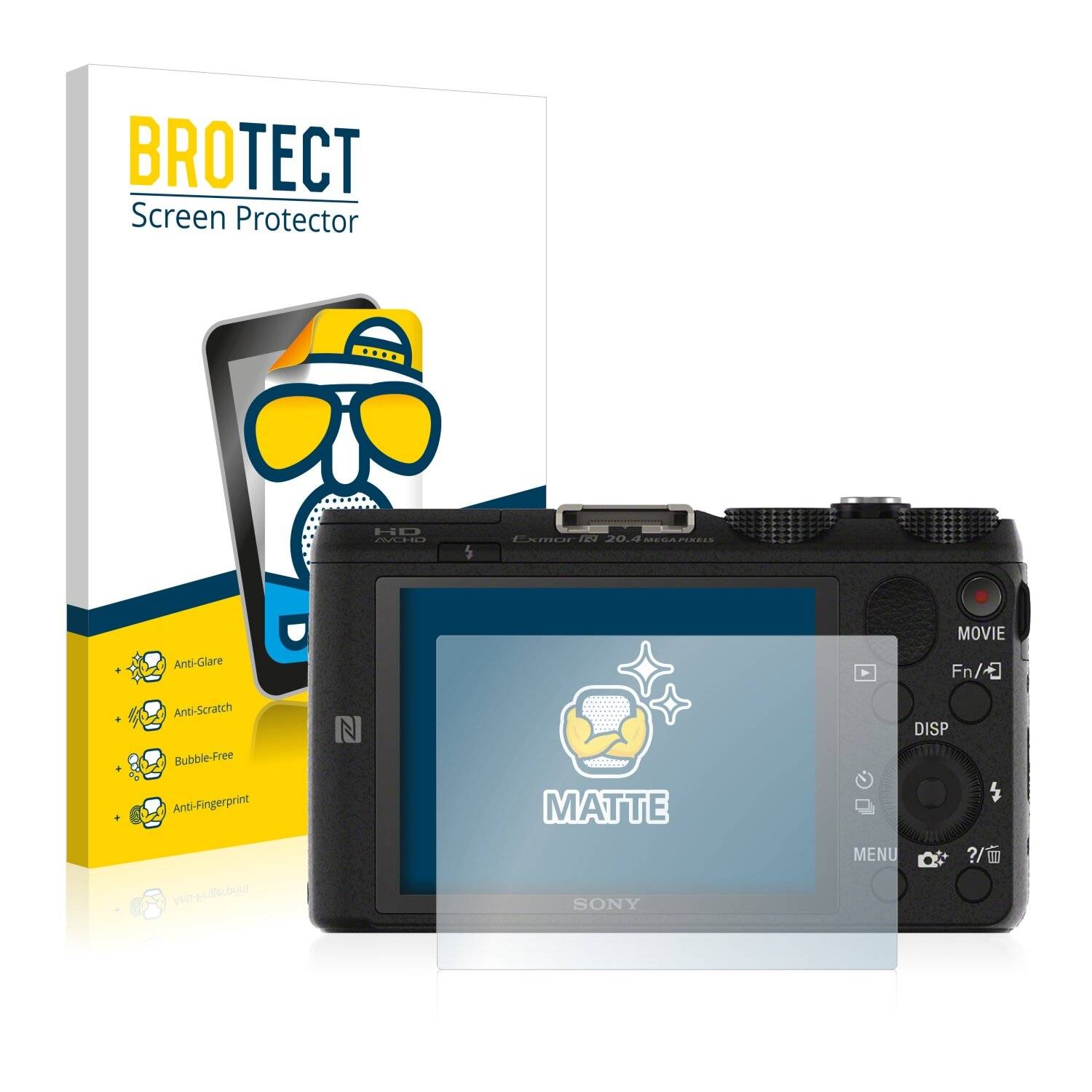 2x BROTECT Matte Displayschutzfolie für Sony Cyber-Shot DSC-HX60V - Entspiegelt,