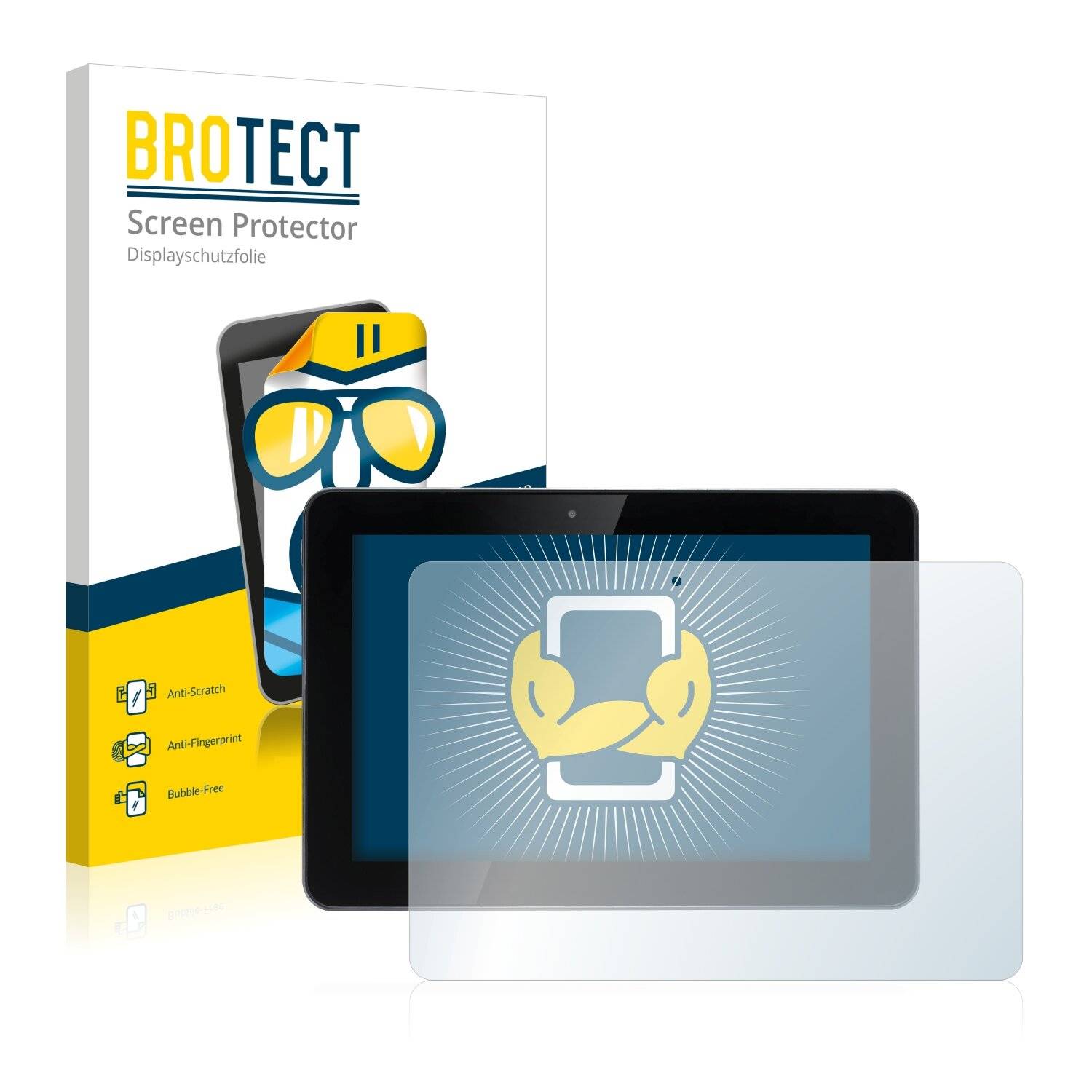 2x BROTECT HD-Clear Displayschutzfolie für Hannspree HannsPad T74B - 10.1 WIFI