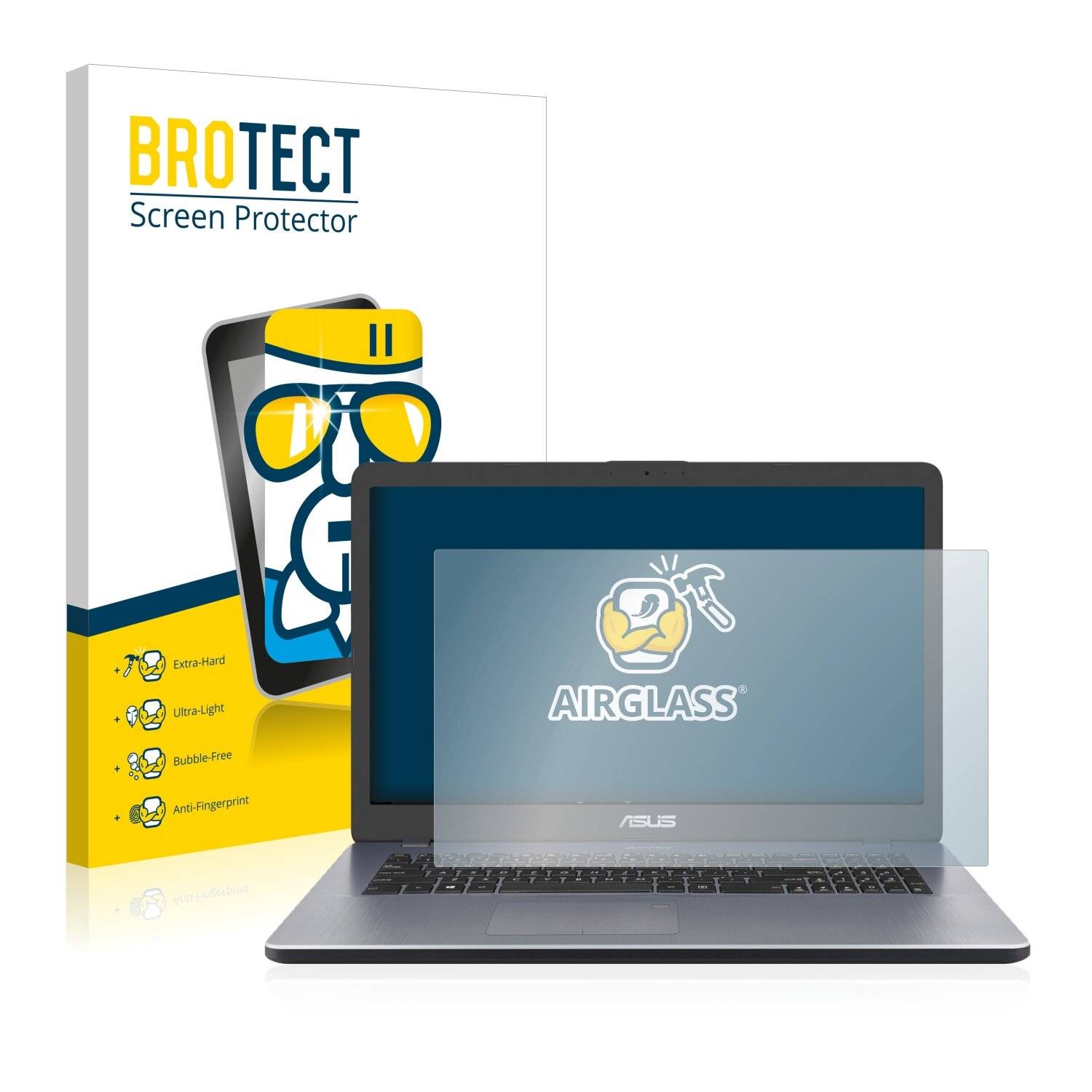 BROTECT AirGlass Schutzglas Folie für Asus VivoBook 17