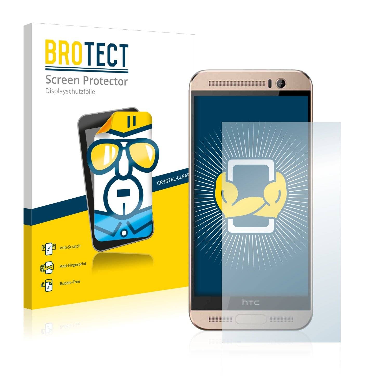 2x BROTECT HD-Clear Displayschutzfolie für HTC One
