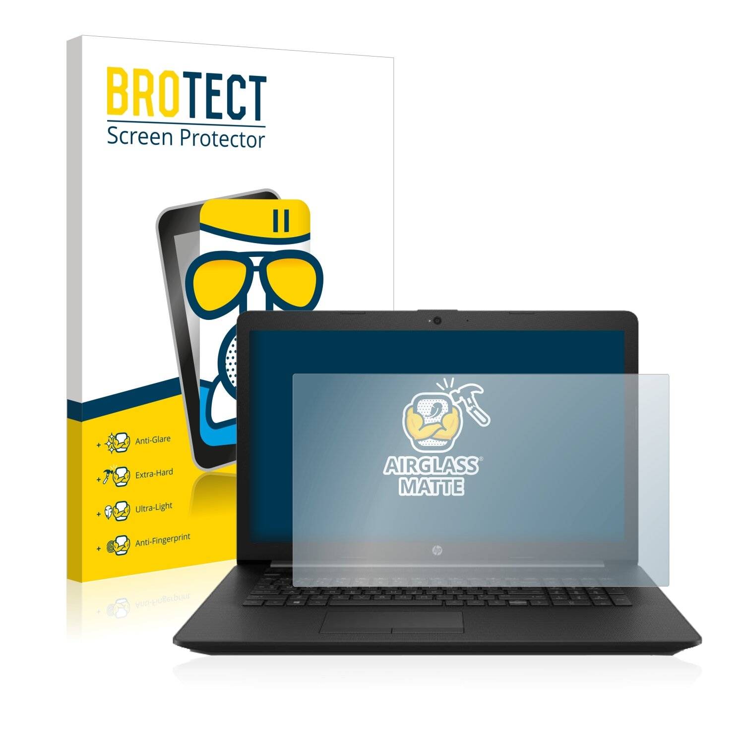 BROTECT AirGlass Matte Schutzglas Folie für HP Notebook