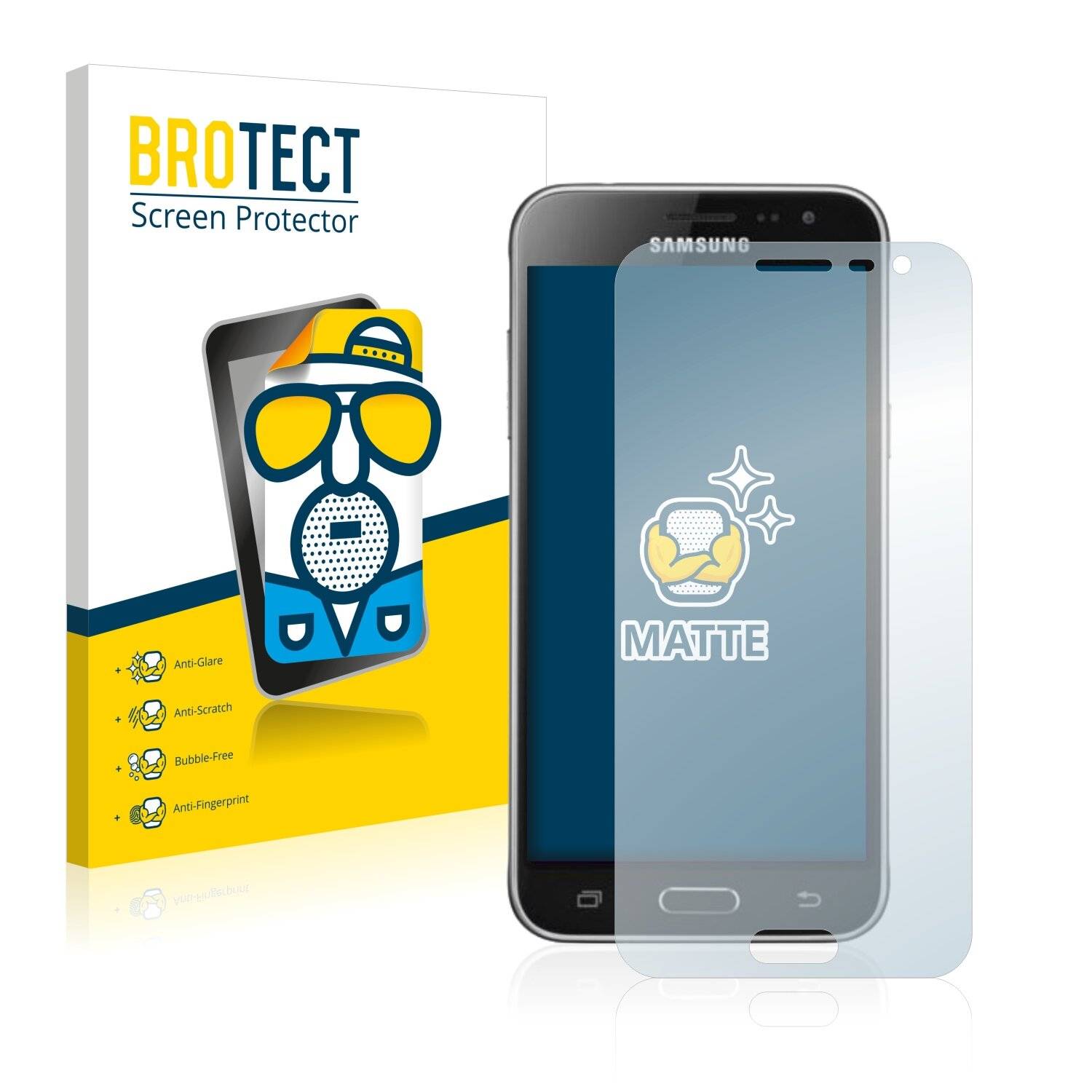 2x BROTECT Matte Displayschutzfolie für Samsung Galaxy J3 2015 - Entspiegelt,