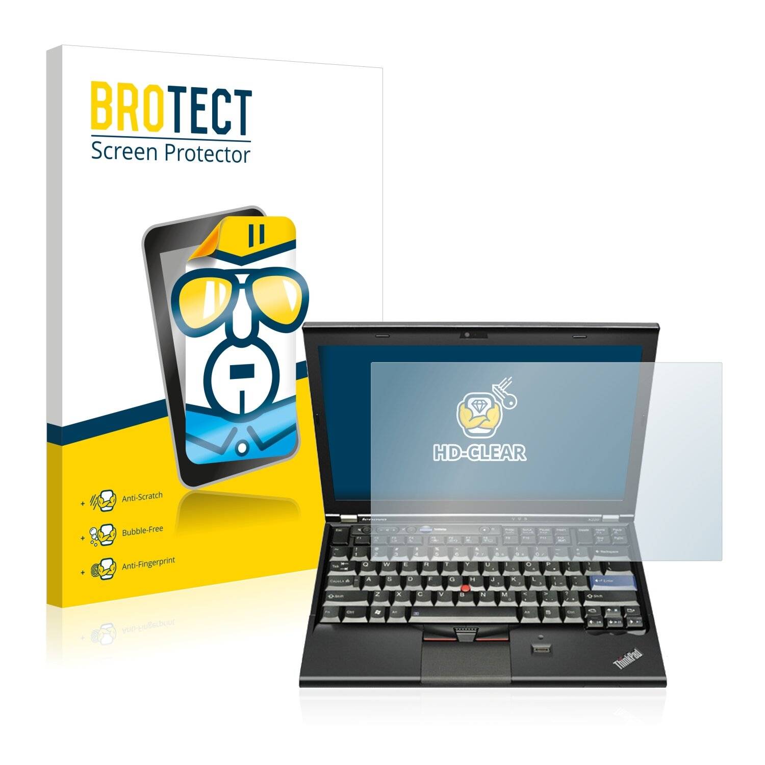 2x BROTECT HD-Clear Displayschutzfolie für IBM Lenovo ThinkPad