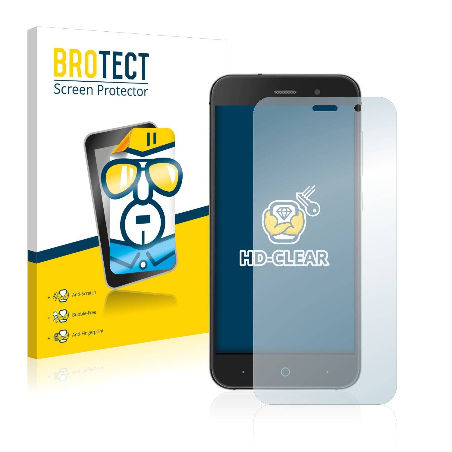 2x BROTECT HD-Clear Displayschutzfolie für ZTE Blade