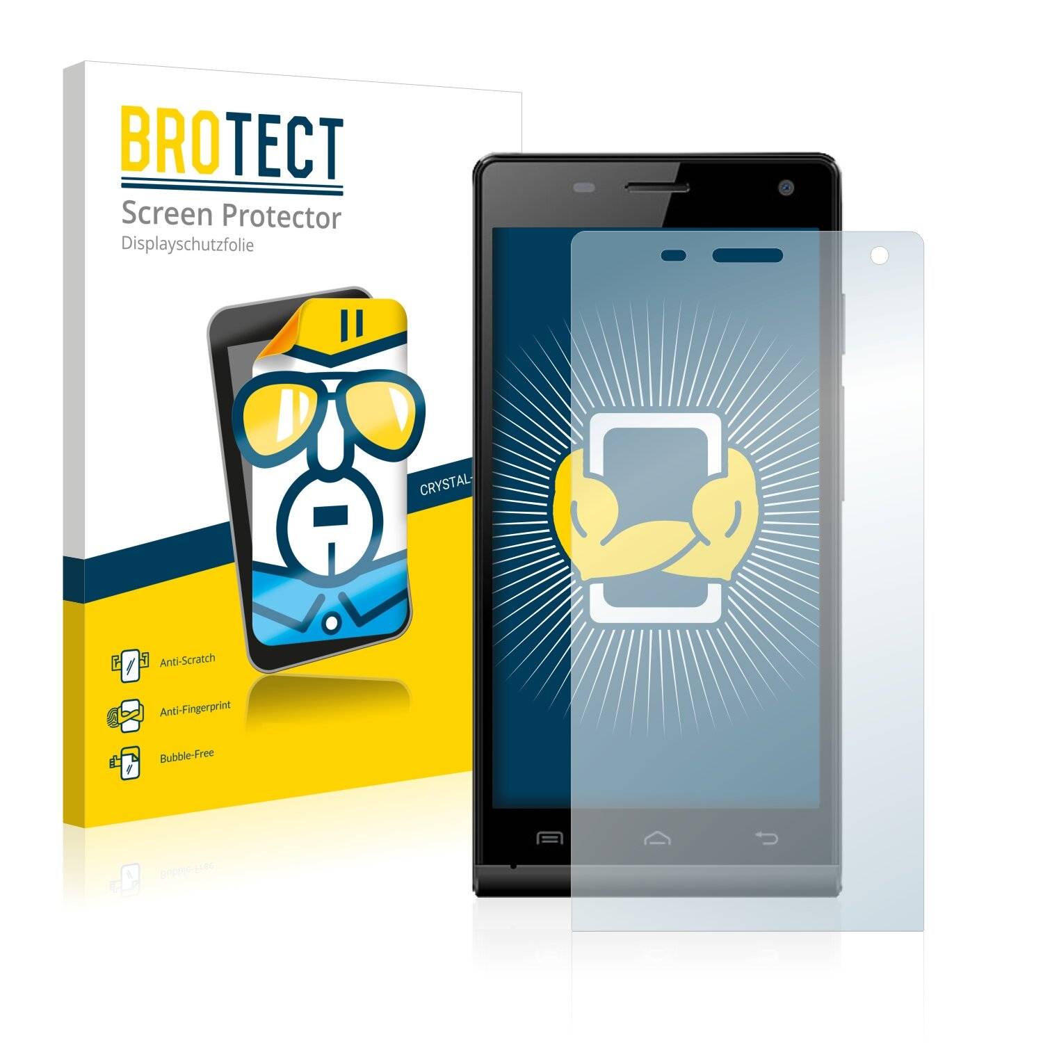 2x BROTECT HD-Clear Displayschutzfolie für Simvalley Mobile