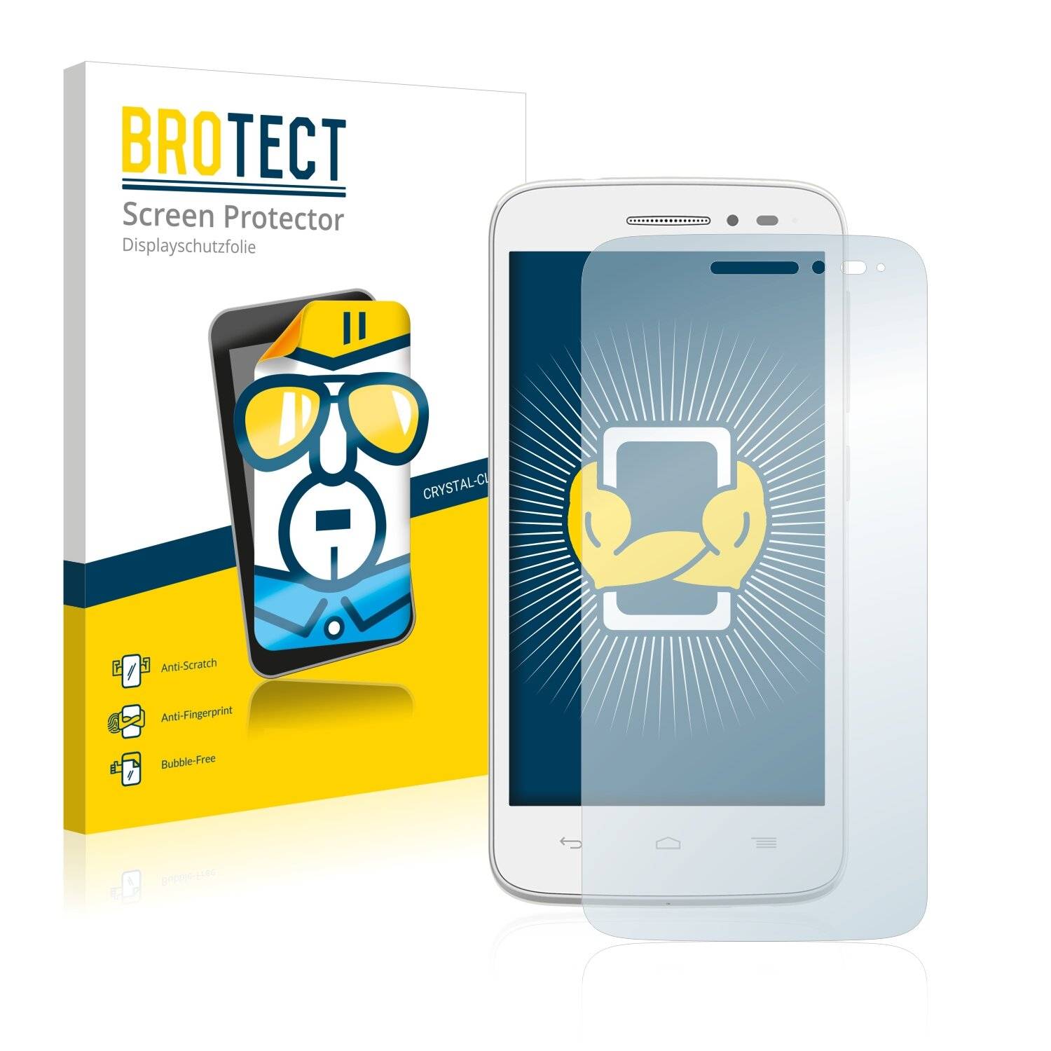 2x BROTECT HD-Clear Displayschutzfolie für Alcatel One Touch POP
