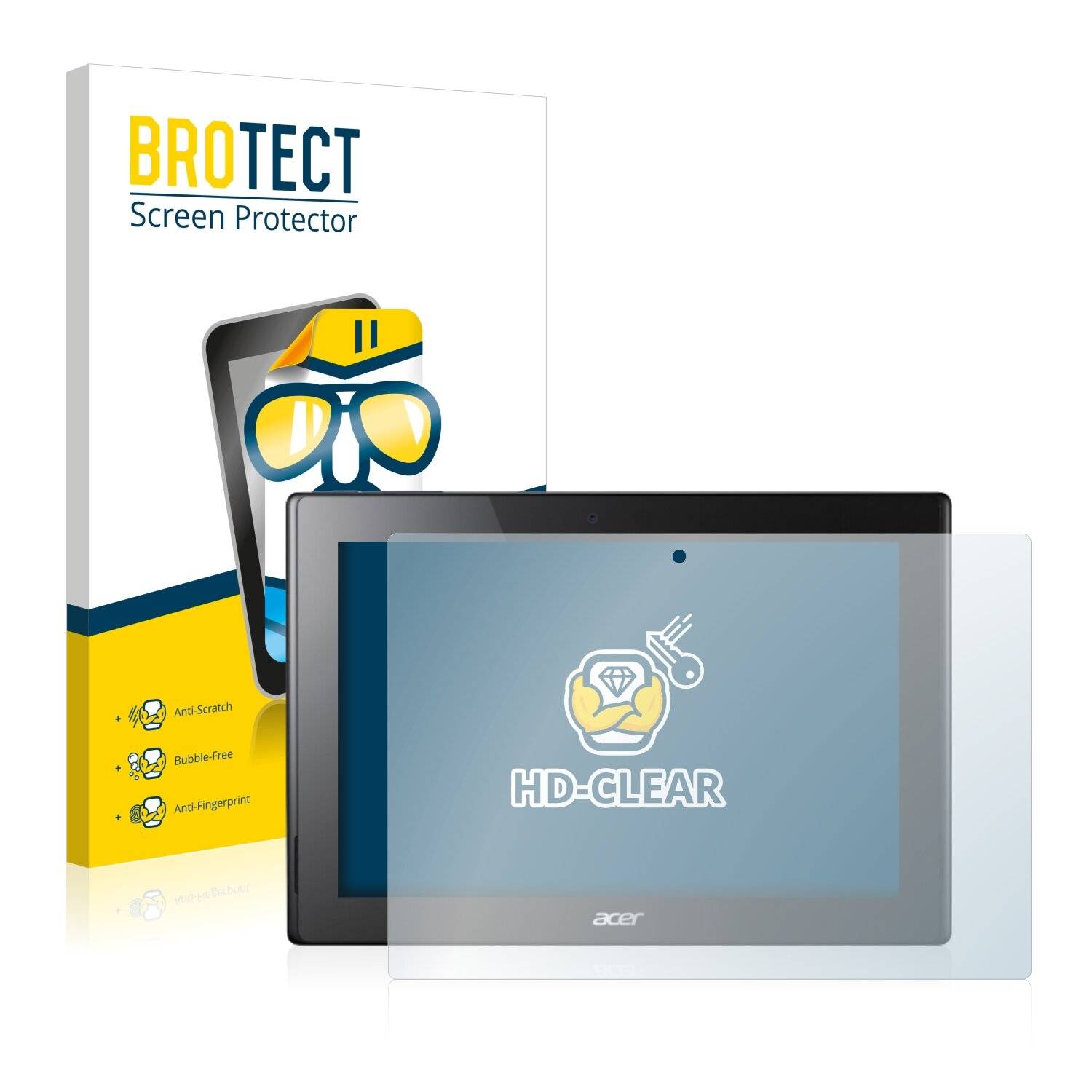 2x BROTECT HD-Clear Displayschutzfolie für Acer Iconia Tab 10