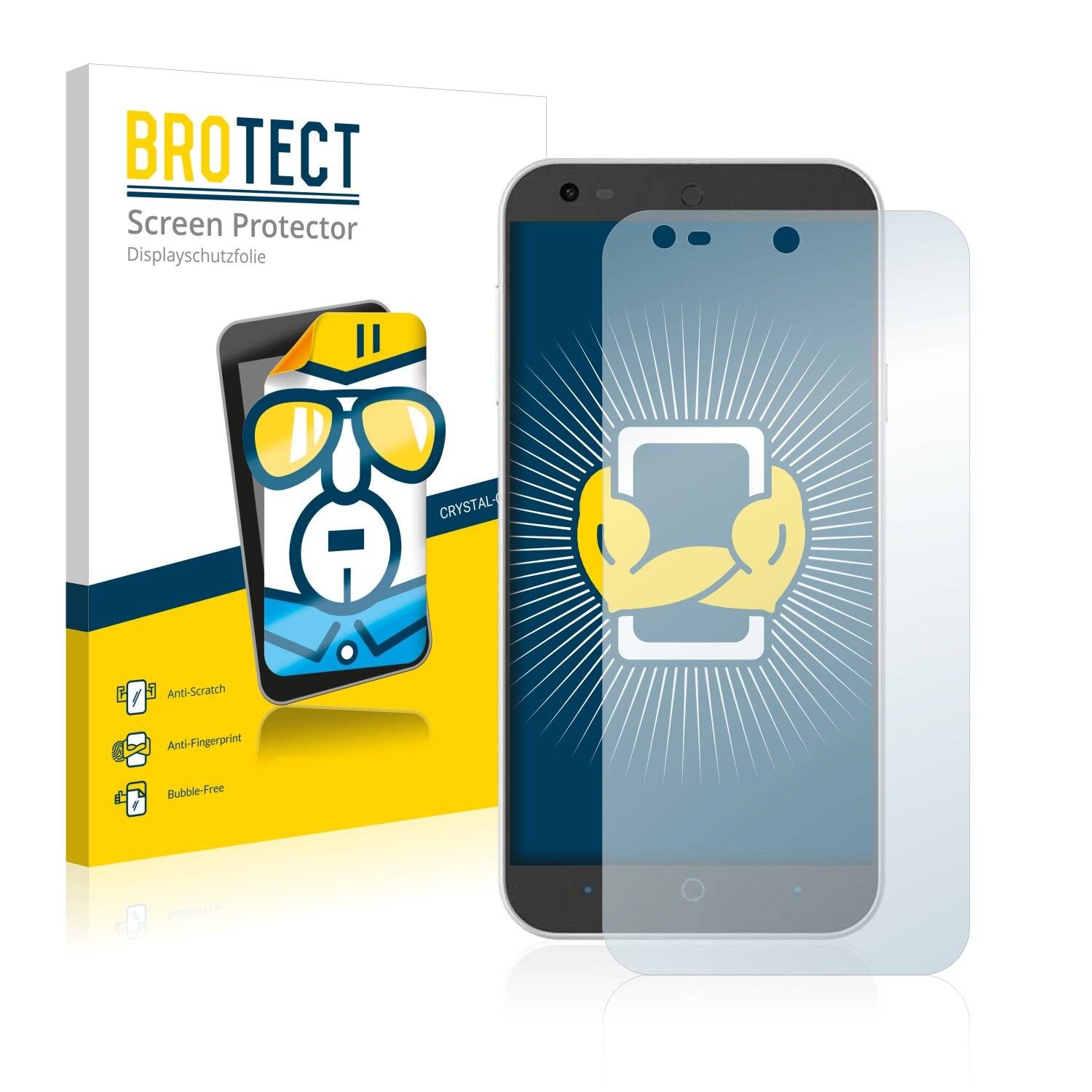 2x BROTECT HD-Clear Displayschutzfolie für ZTE