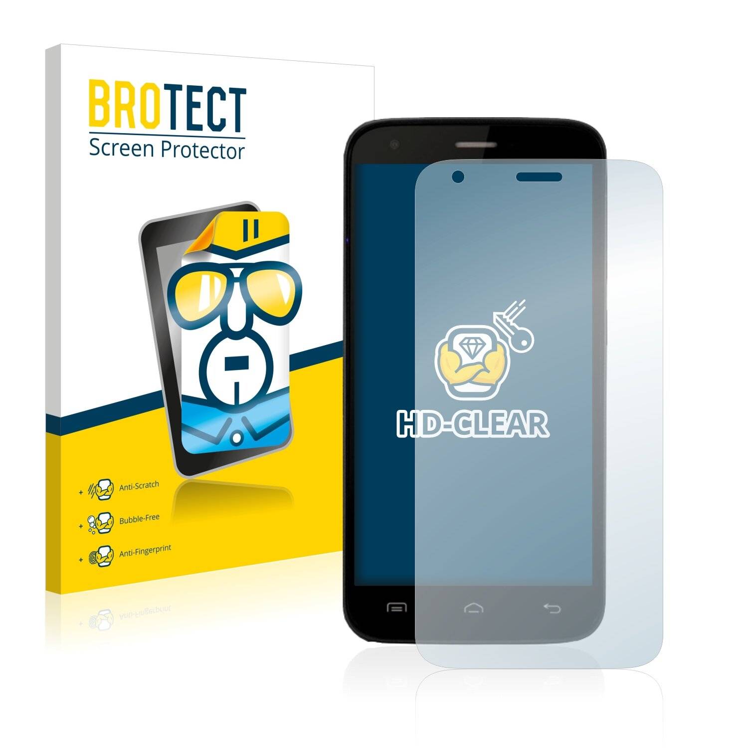 2x BROTECT HD-Clear Displayschutzfolie für Doogee Valencia 2