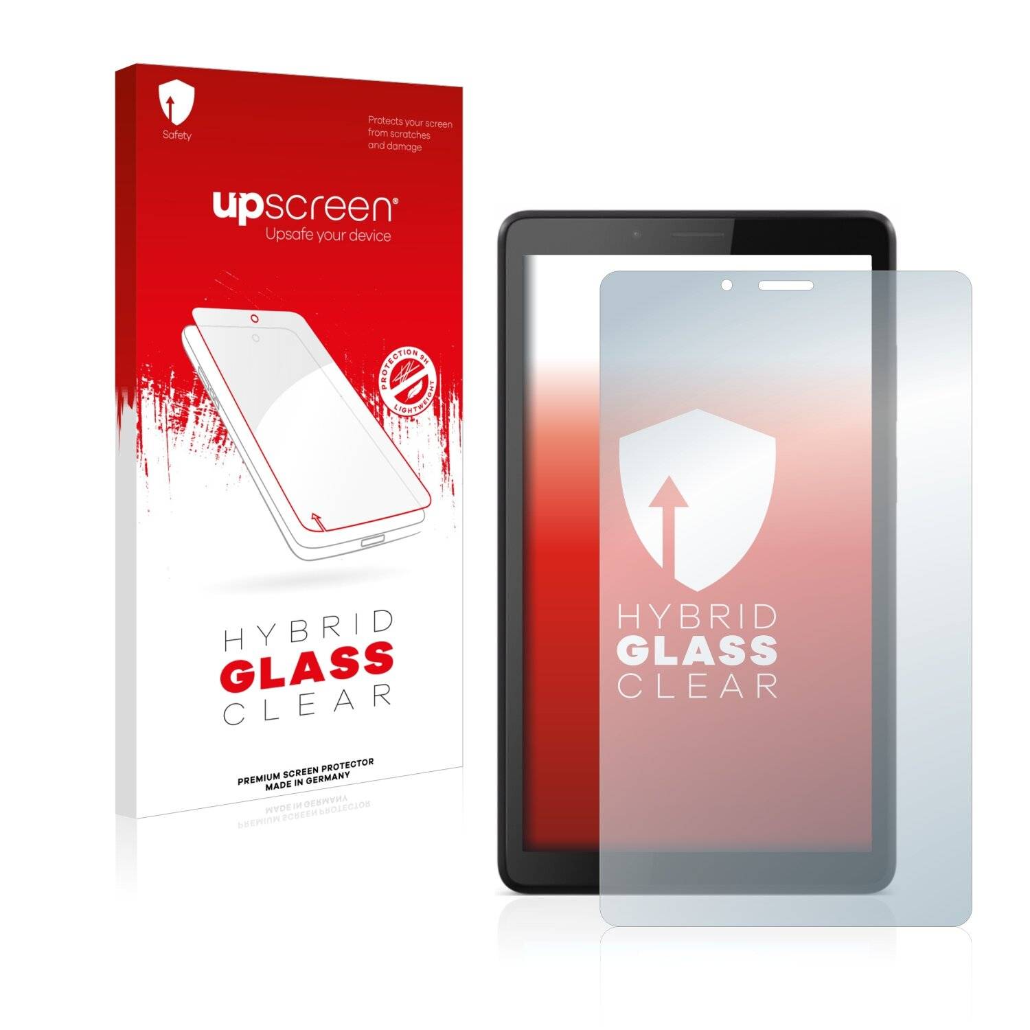 upscreen Hybrid Glass Clear Premium Schutzglas Folie für Lenovo Tab