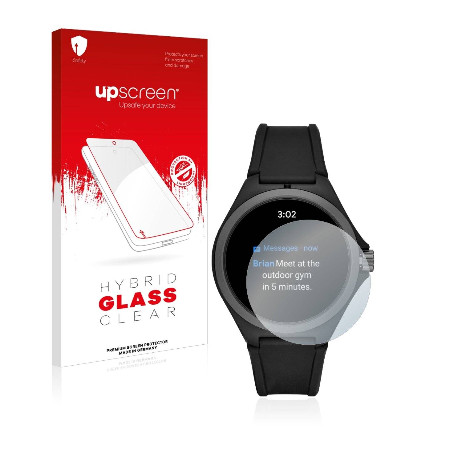 upscreen Hybrid Glass Clear Premium Schutzglas Folie für Puma Gen 4 Heart Rate