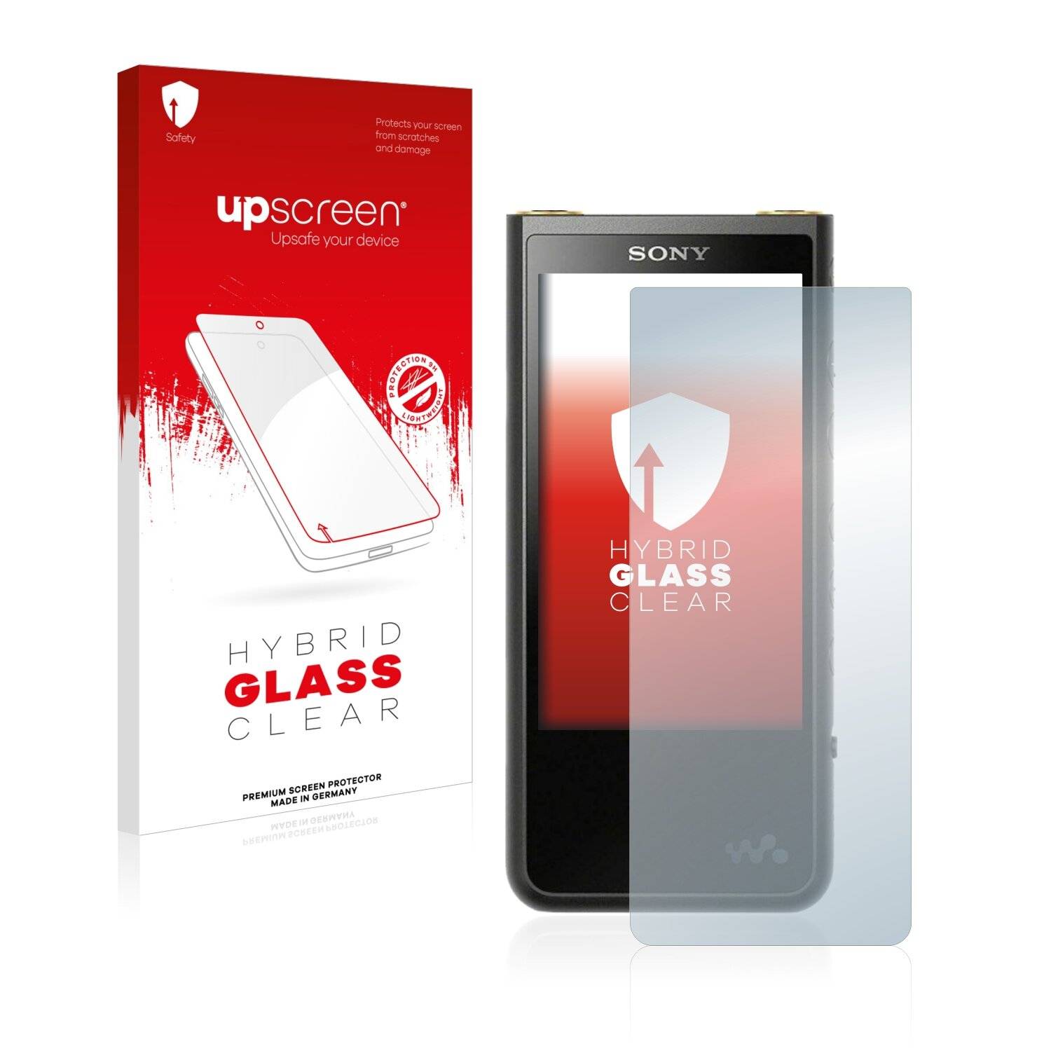 upscreen Hybrid Glass Clear Premium Schutzglas Folie für Sony