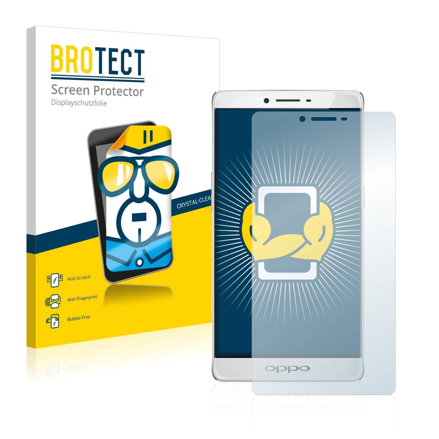 2x BROTECT HD-Clear Displayschutzfolie für Oppo R7