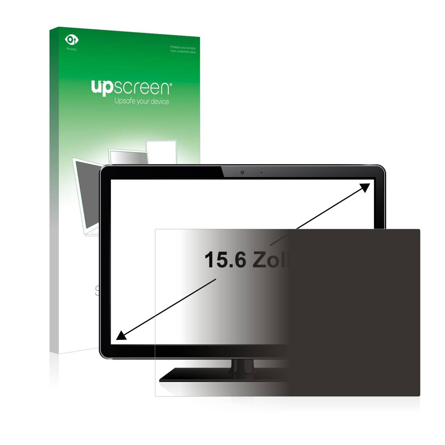 upscreen Spy Shield Filter Premium Blickschutzfilter für Kassensysteme mit 15.6 Zoll