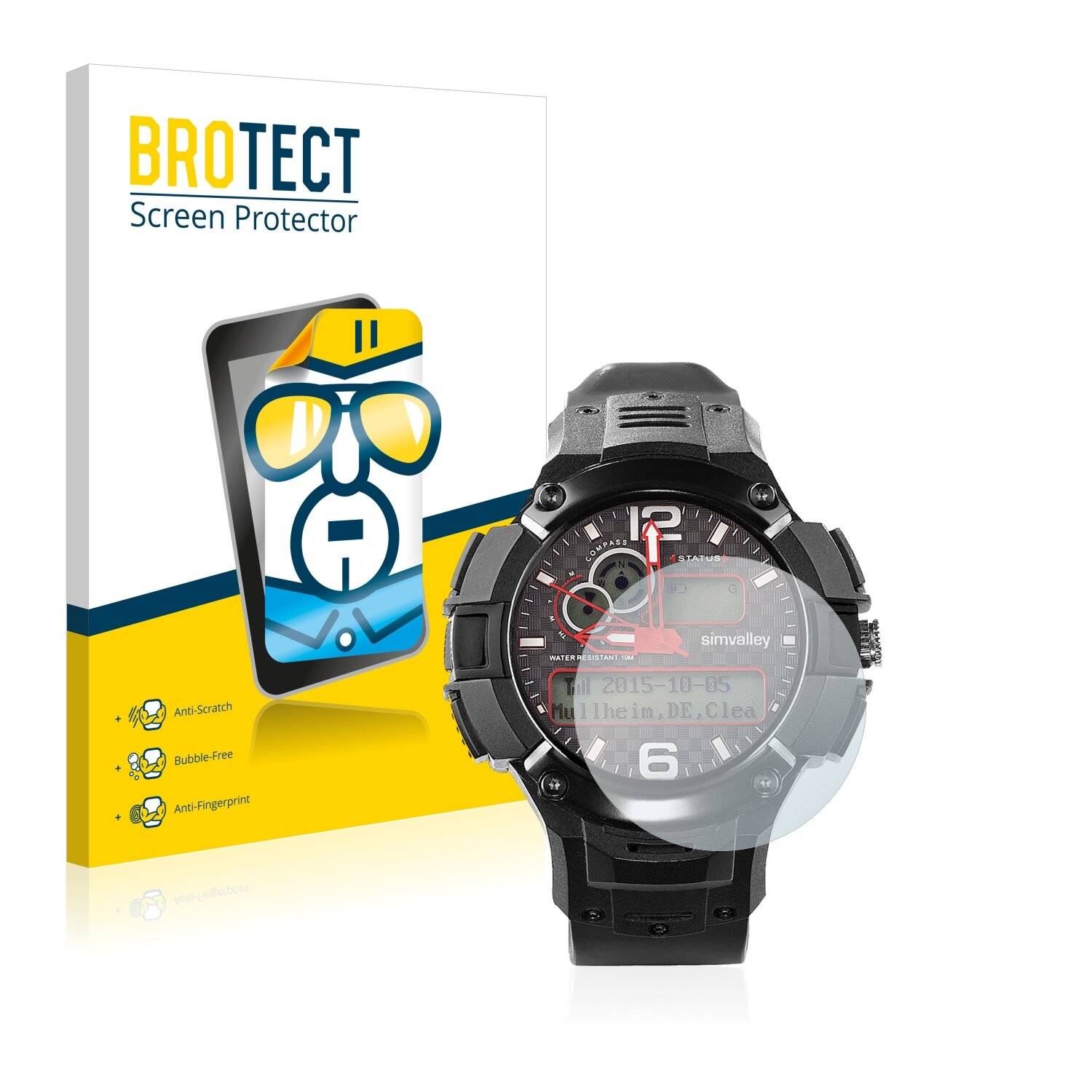 2x BROTECT HD-Clear Displayschutzfolie für Simvalley Mobile