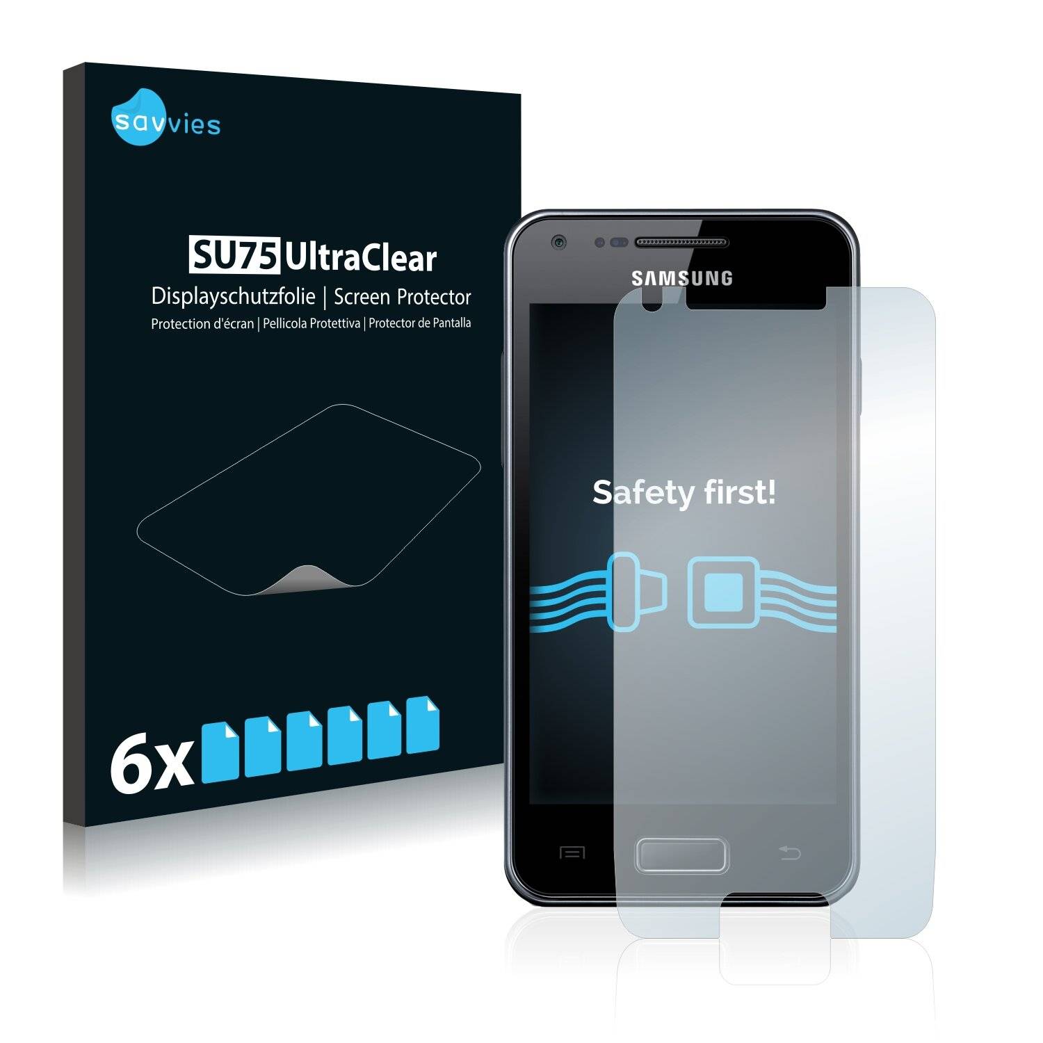 6x Savvies SU75 Displayschutzfolie für Samsung Galaxy S