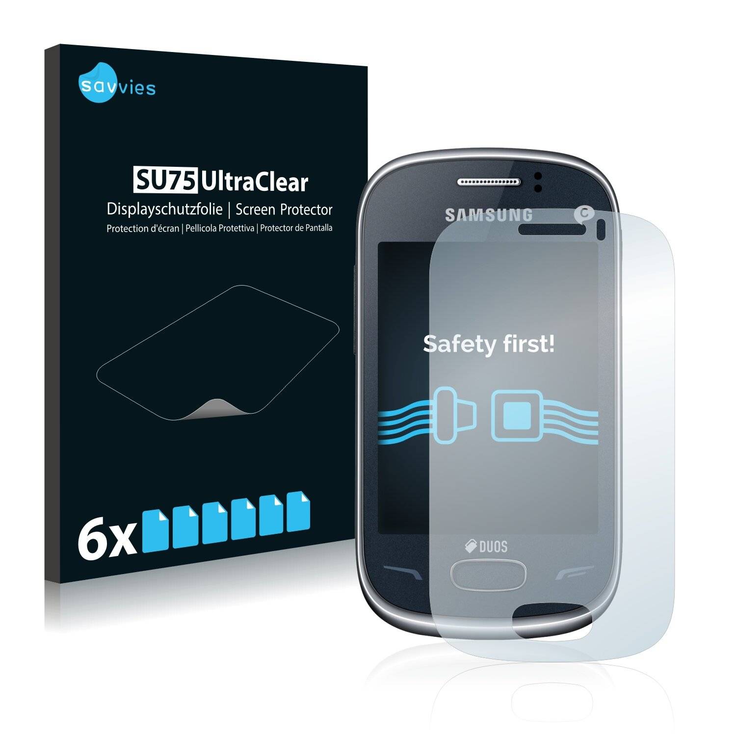 6x Savvies SU75 Displayschutzfolie für Samsung Rex