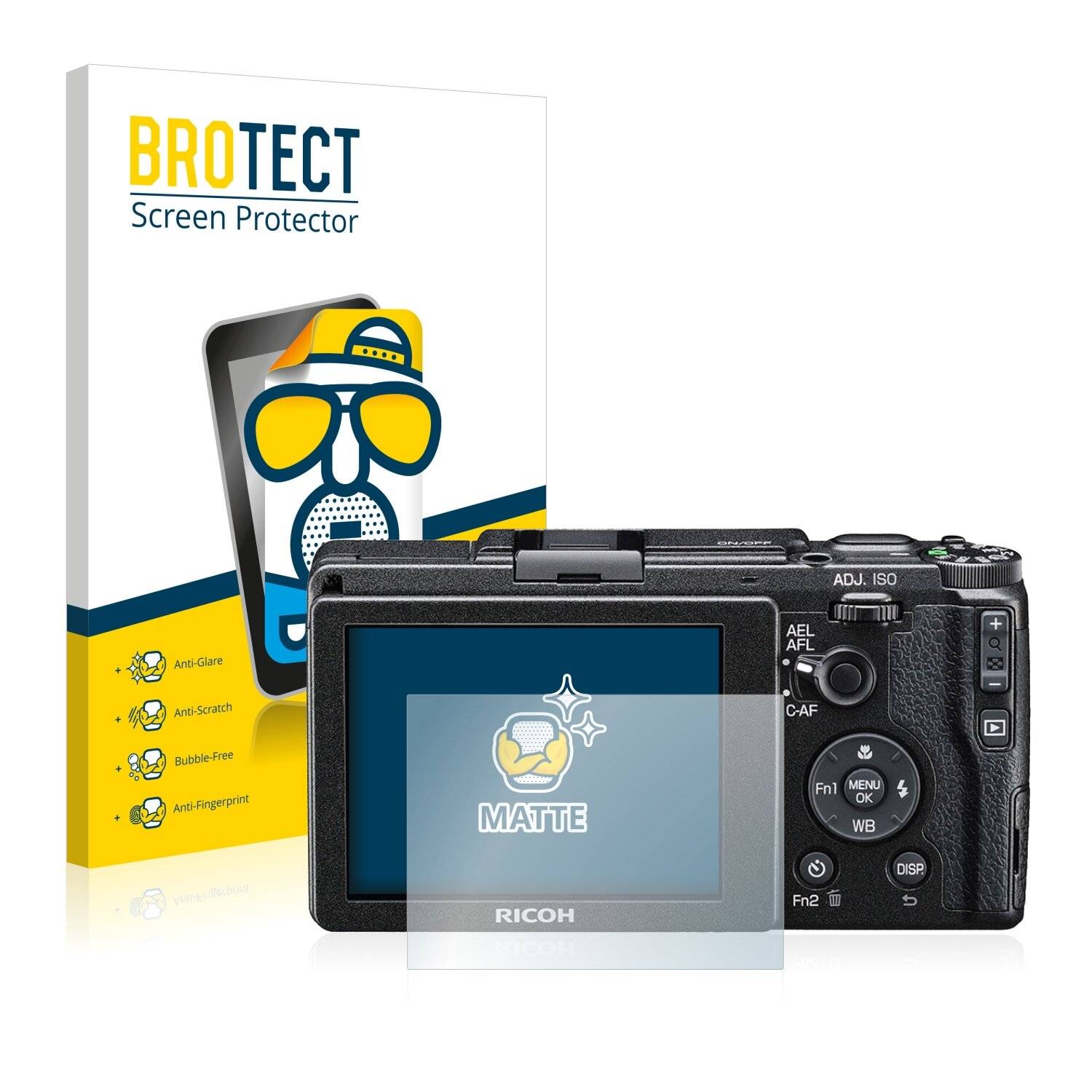 2x BROTECT Matte Displayschutzfolie für Ricoh GR II 2015 - Entspiegelt,