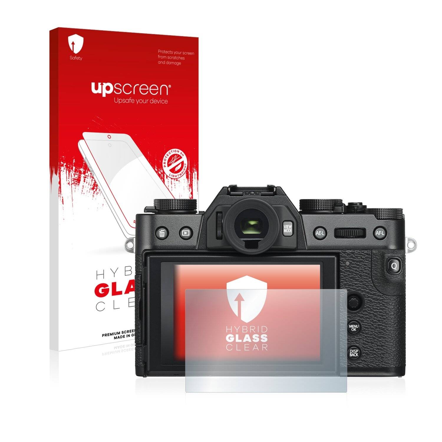 upscreen Hybrid Glass Clear Premium Schutzglas Folie für Fujifilm